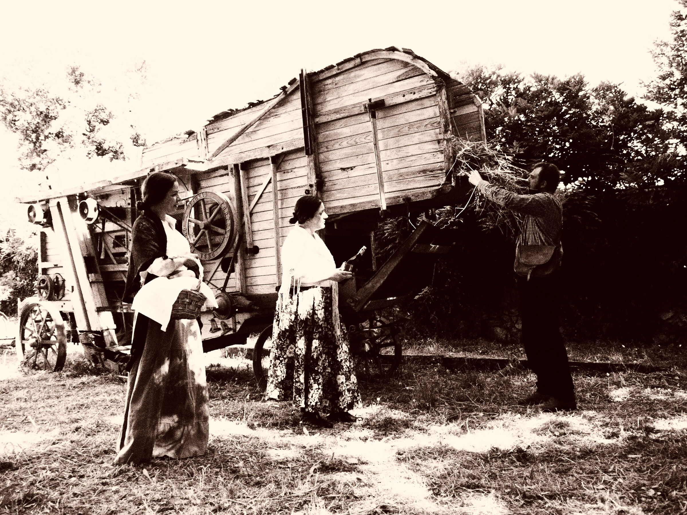 Trebbiatura_ Momento di pausa..