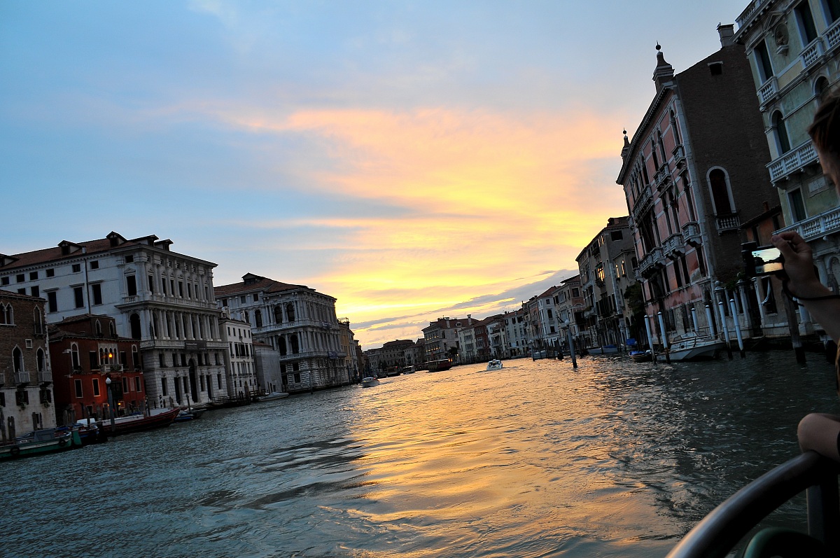 sunset in venice