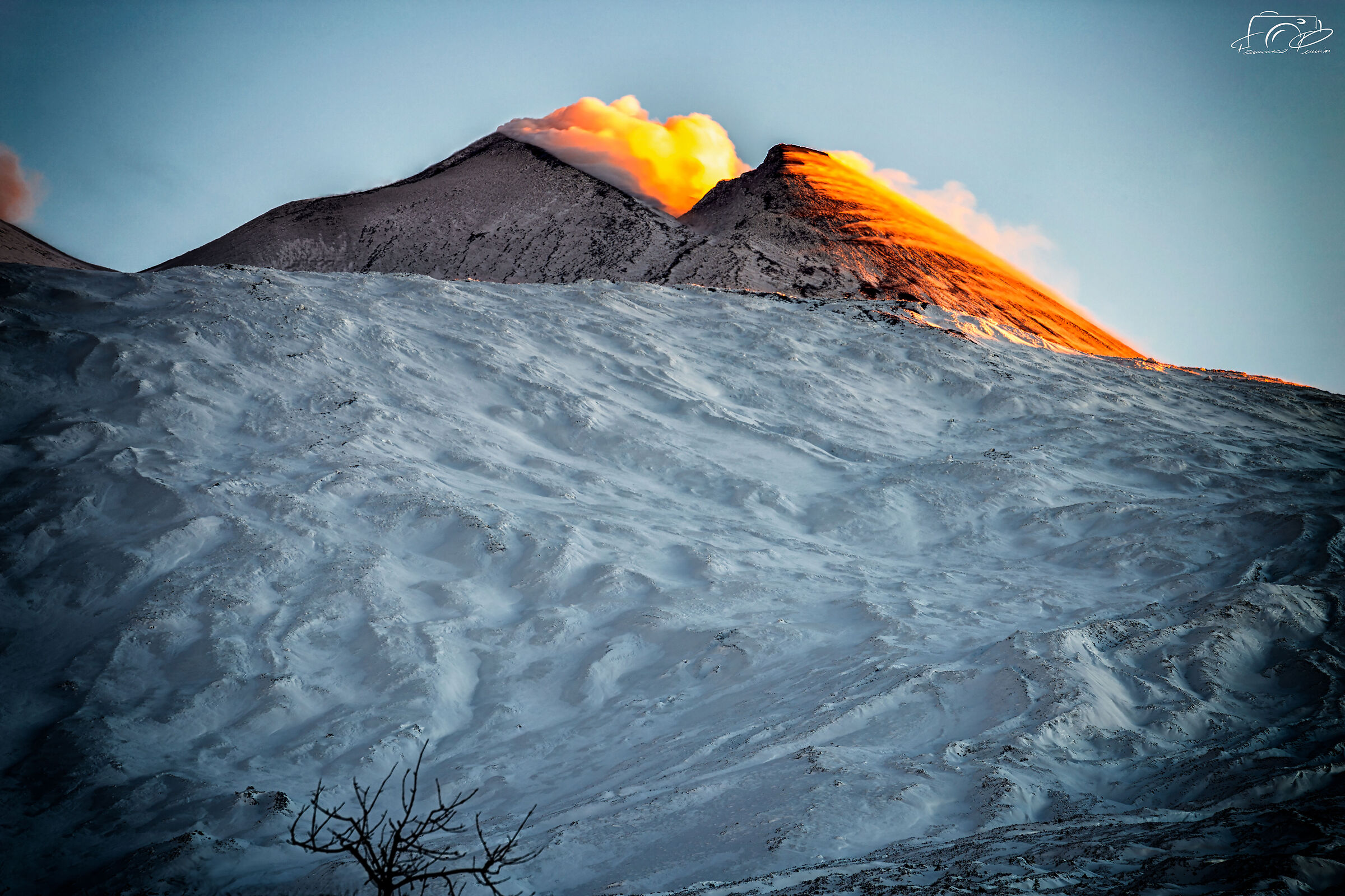 Mount Etna in the first lights of a new dawn.