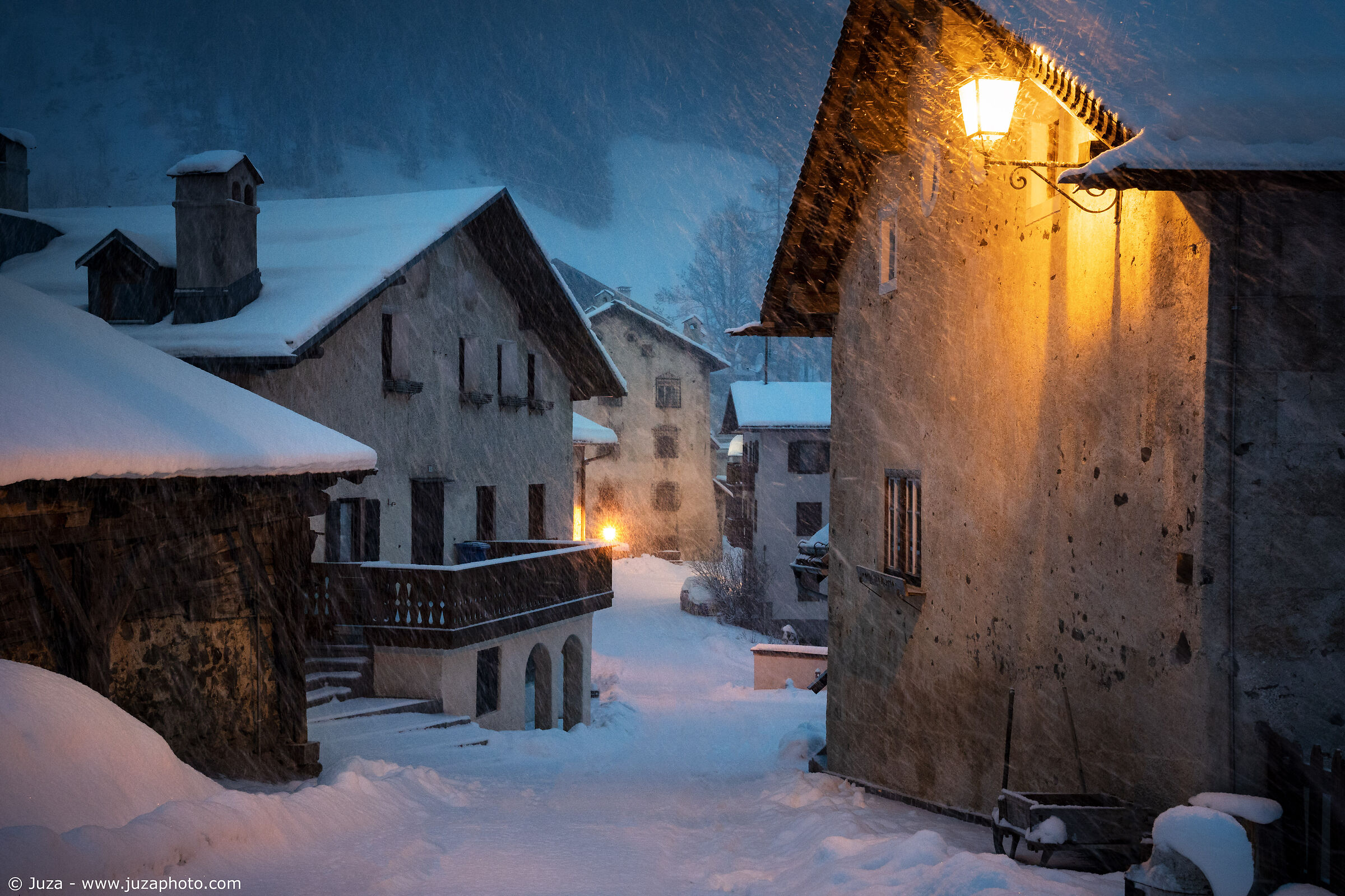 The snowfall in Colle Santa Lucia
