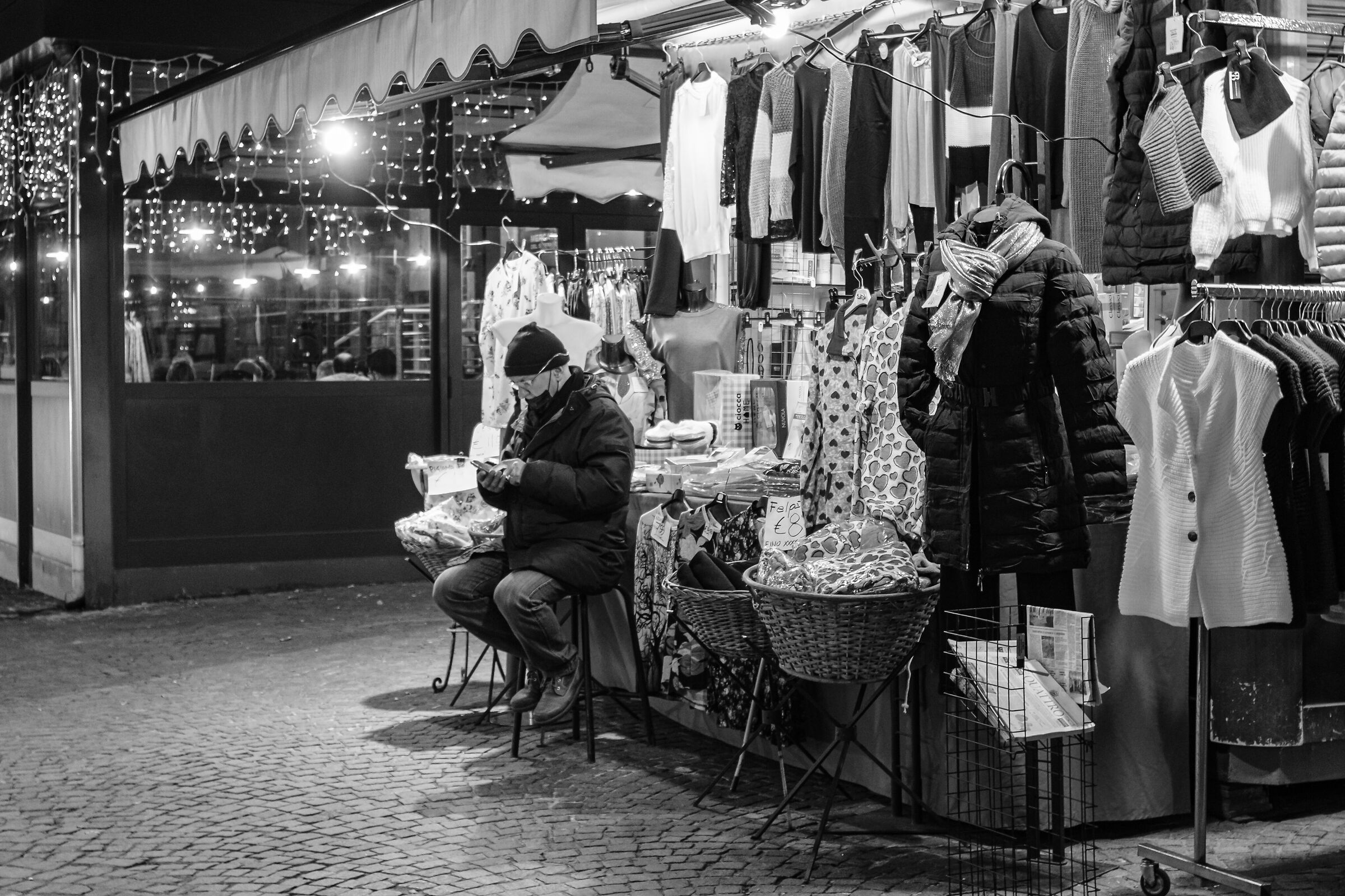 Waiting for customers