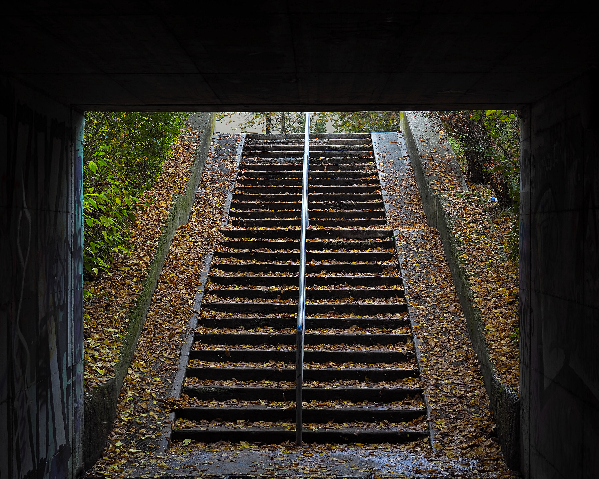 finally the exit .... but the road is still uphill