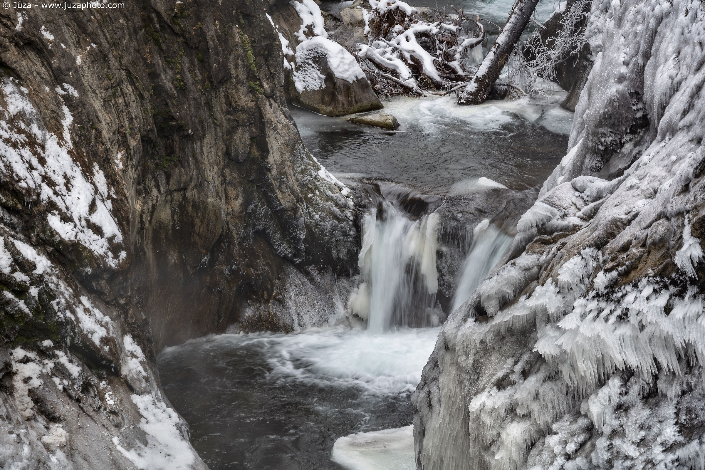 Riva waterfalls in winter