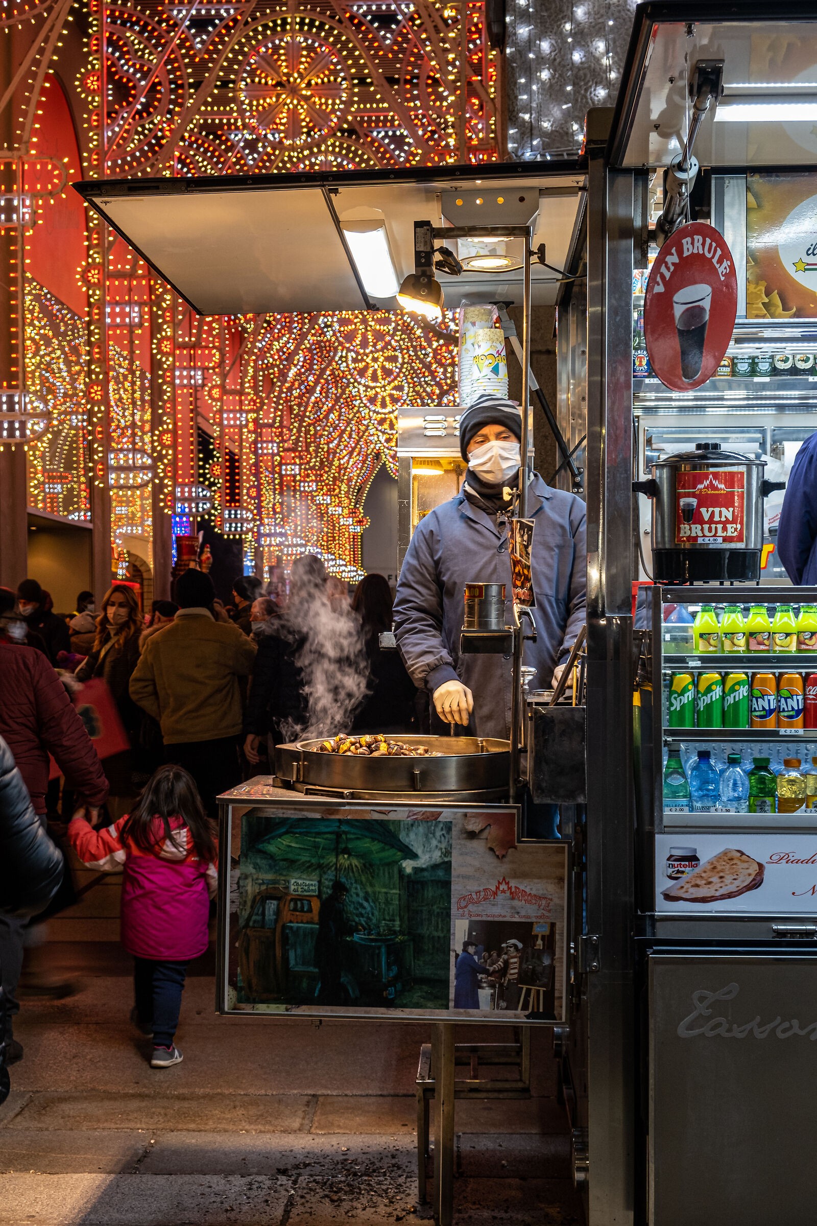 Chestnuts and Illuminations - Portici Corso Vittorio Emanuel...