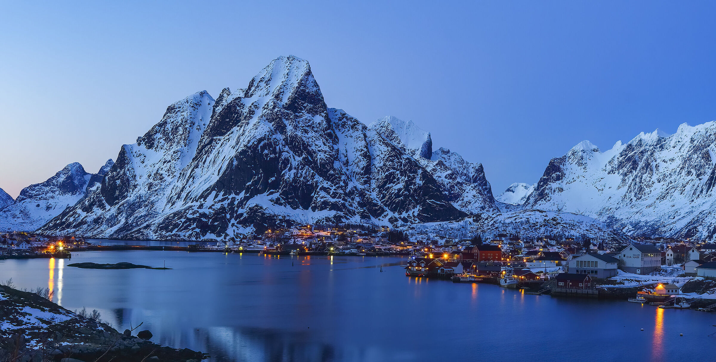 Lights turn on at Lofoten