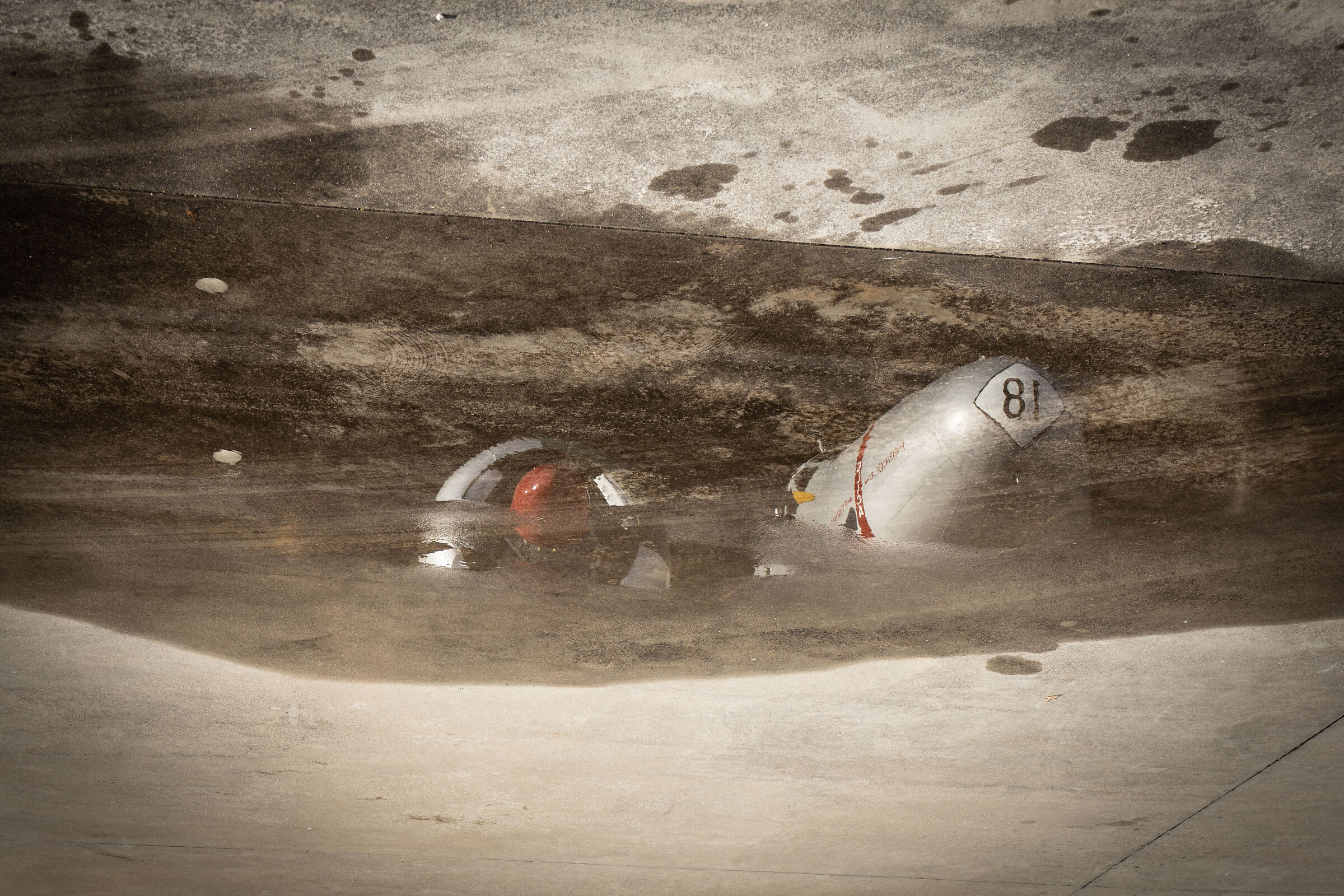 Reflection on puddle