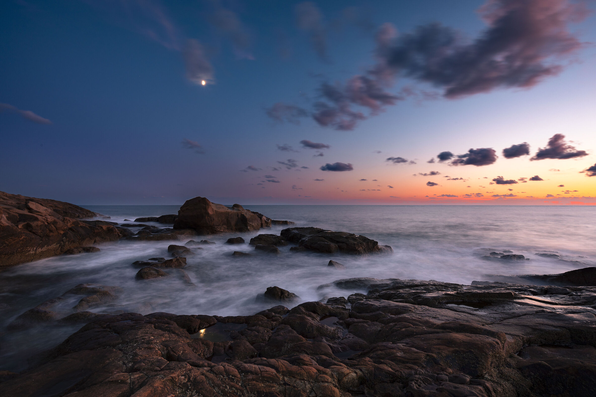 Blue Time in the Sea of Livorno