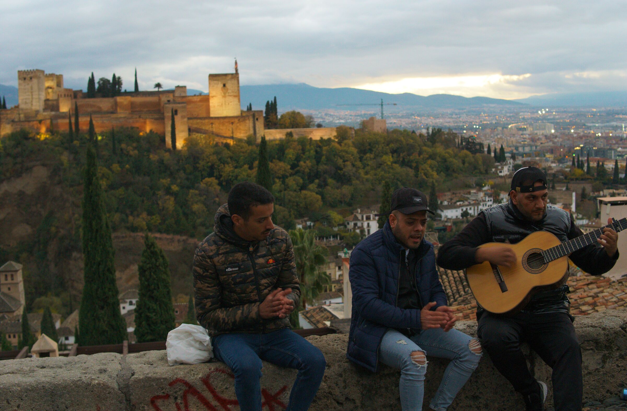 Flamenco at sunset