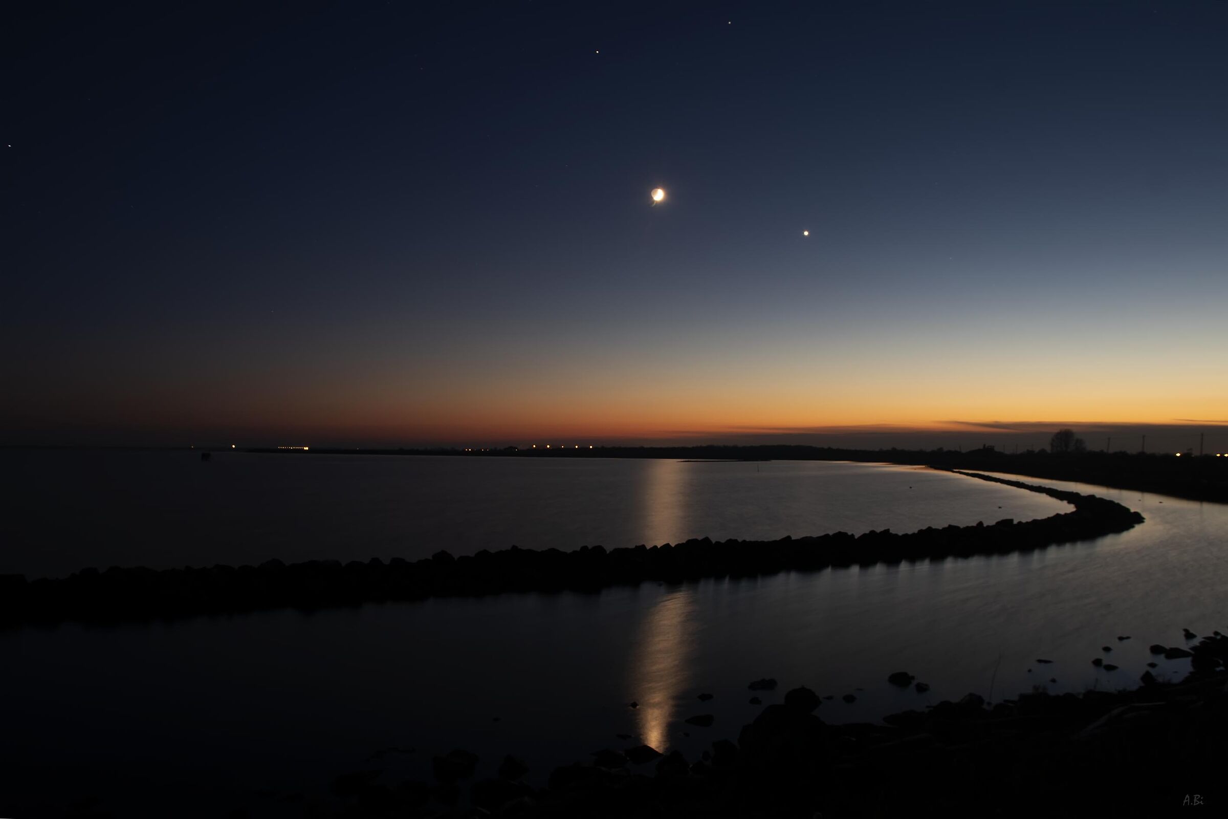 Congiunzione Luna, Venere,Giove e Saturno