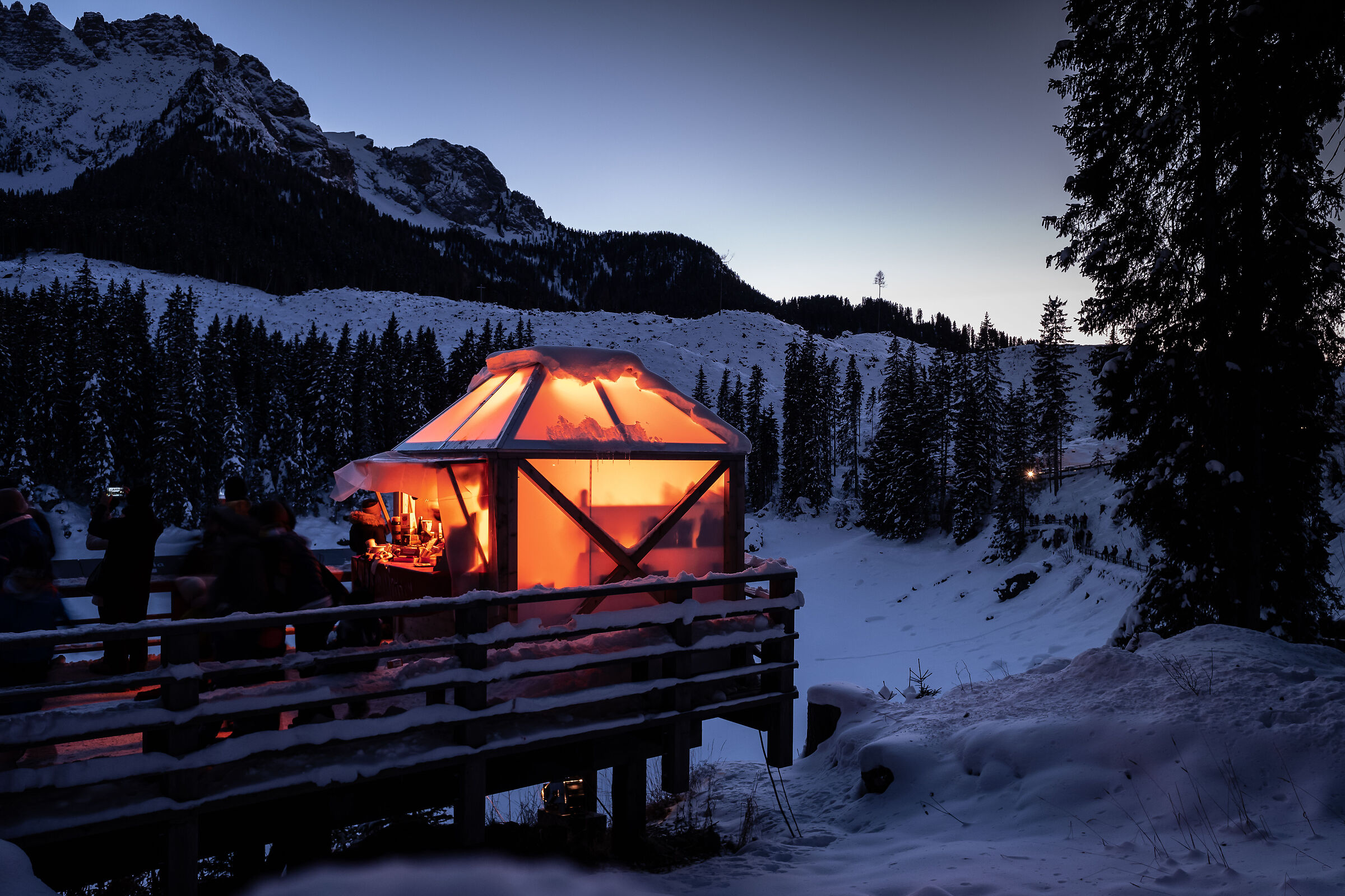 Sipping a gluhwein overlooking paradise