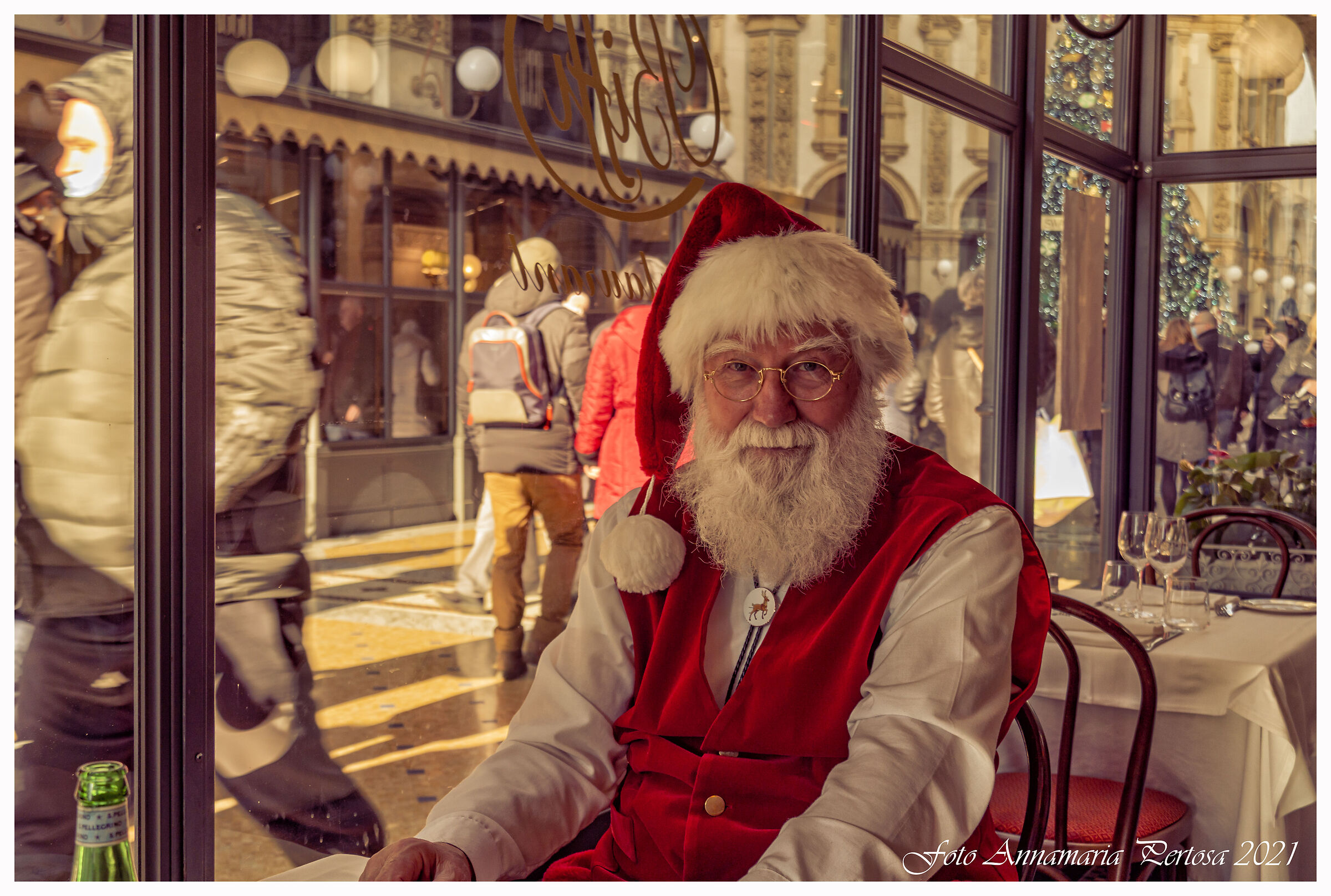 Al Motta with Santa Claus