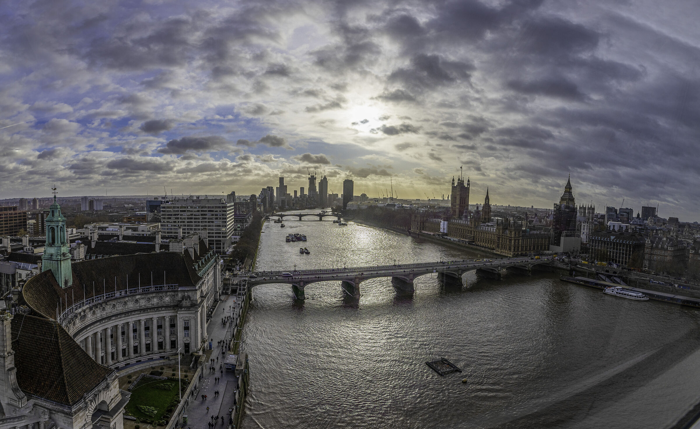 London Skyline against the light