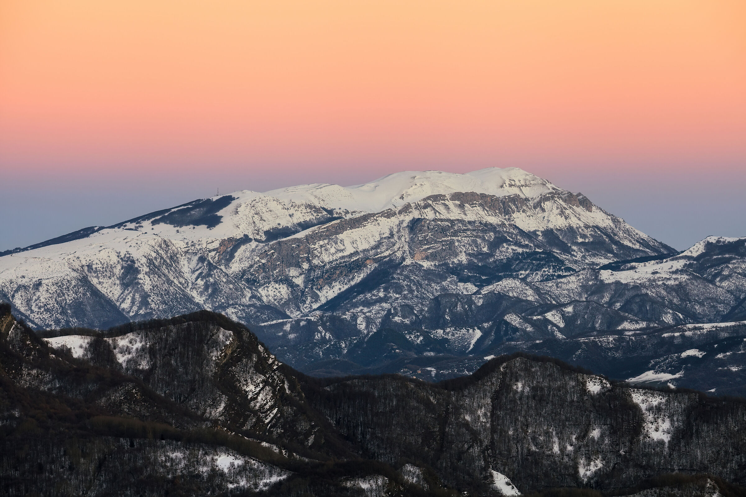 The sunset on the Sibillini