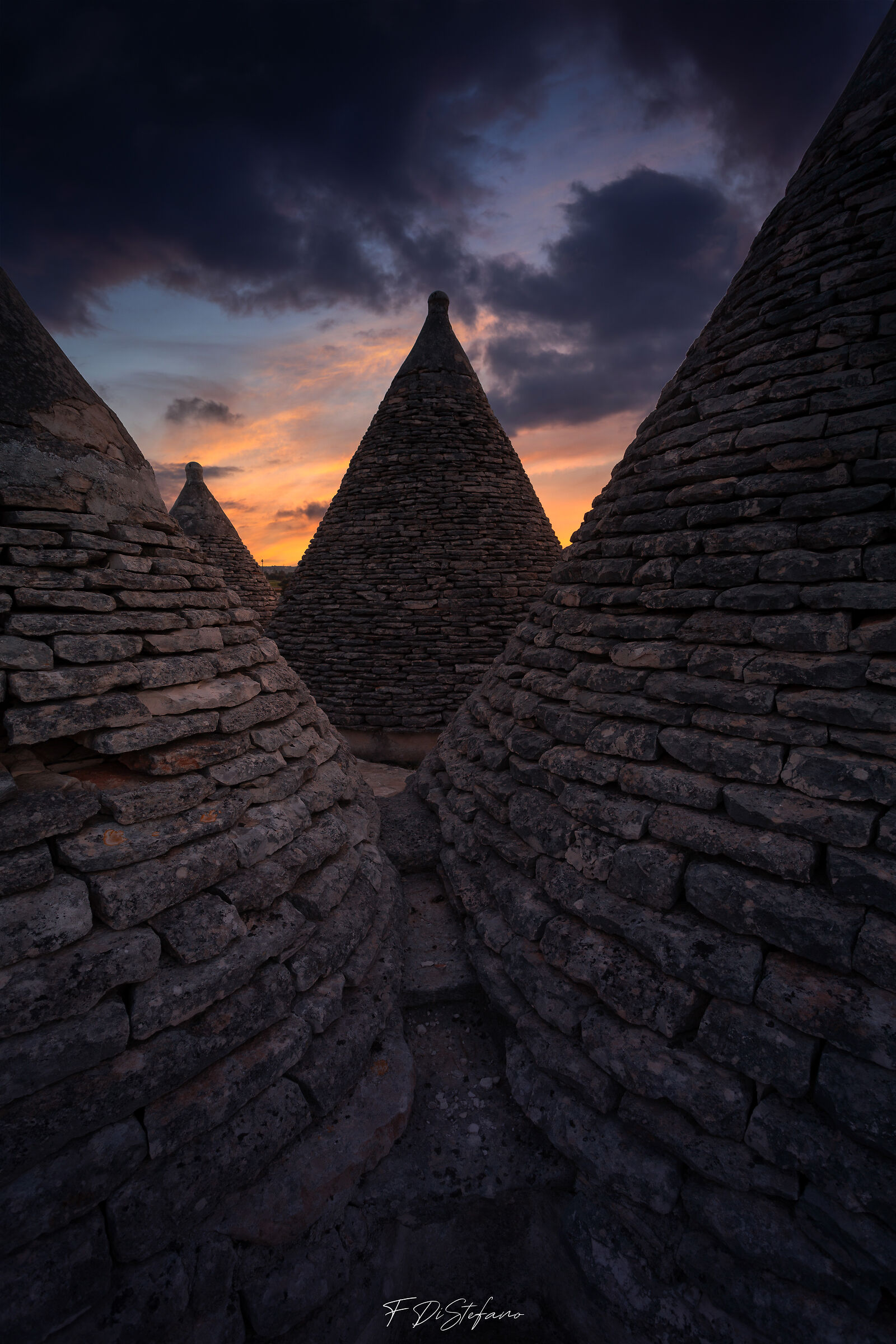 Apulian Pyramids at sunset