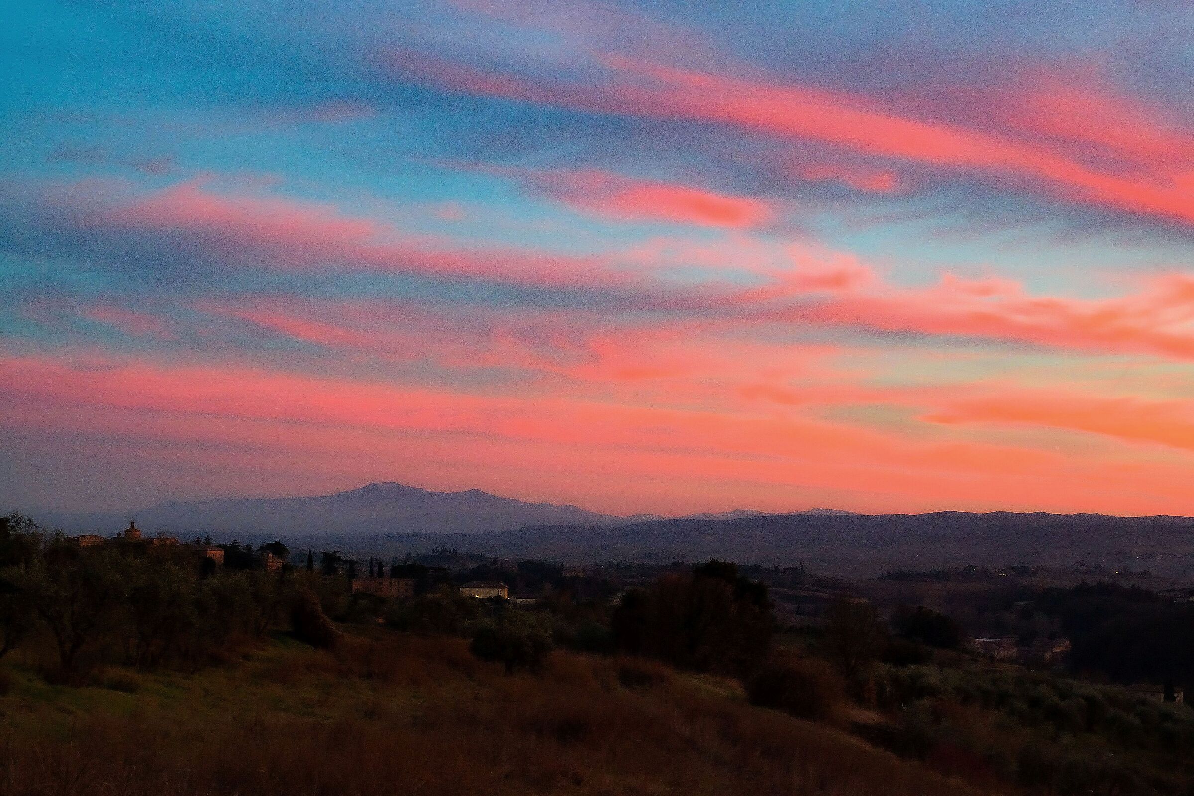 Mount Amiata at the bottom