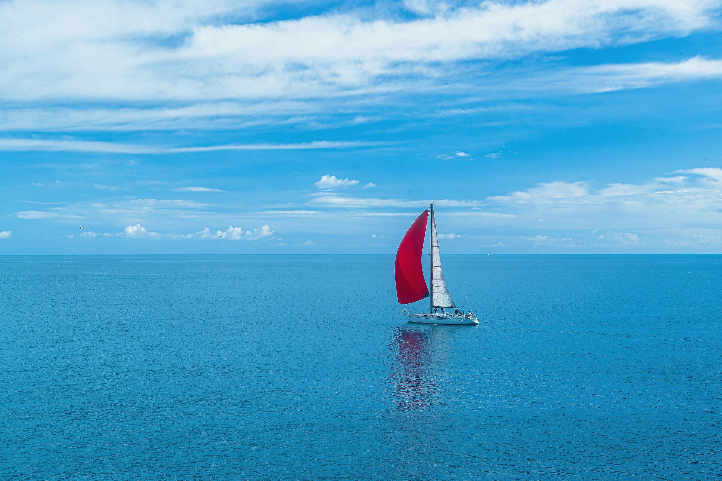 Rosso passione in un mare di blu