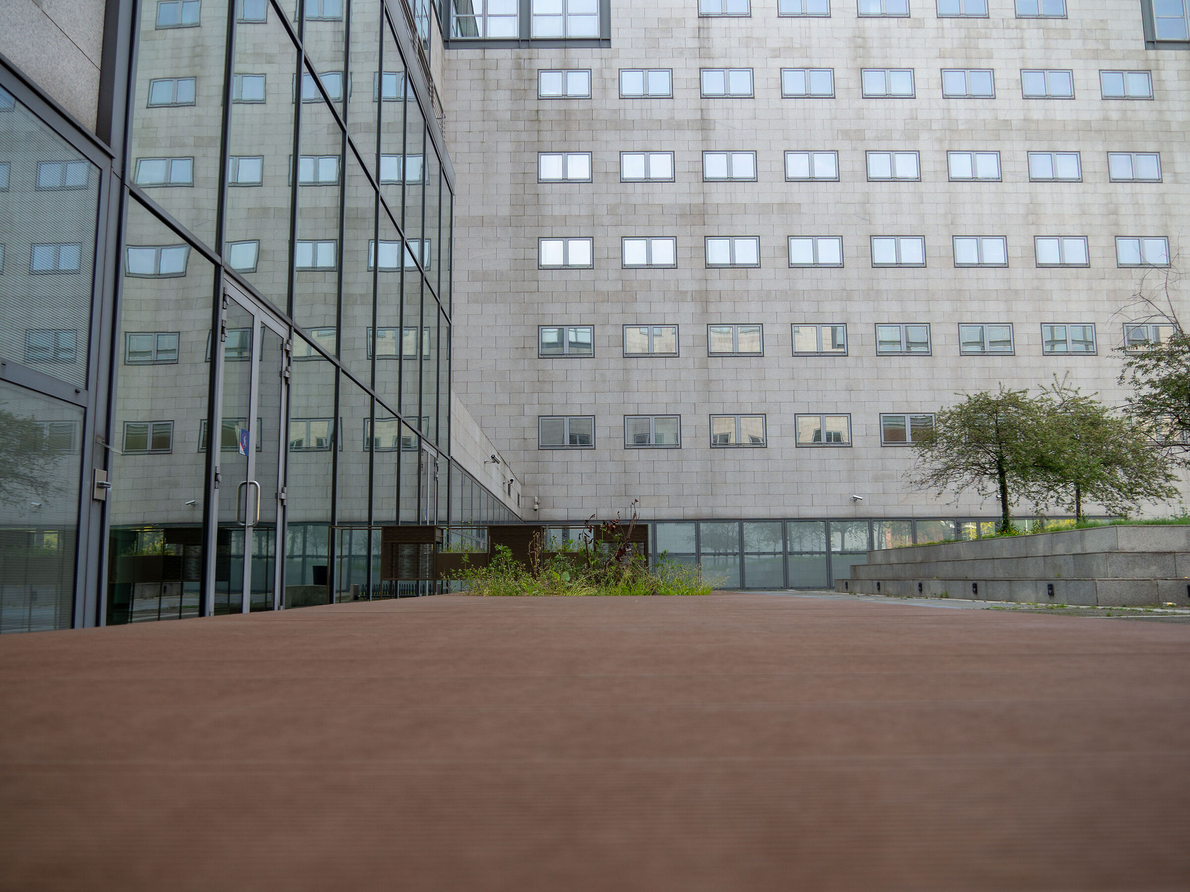 Orthogonal with flower bed