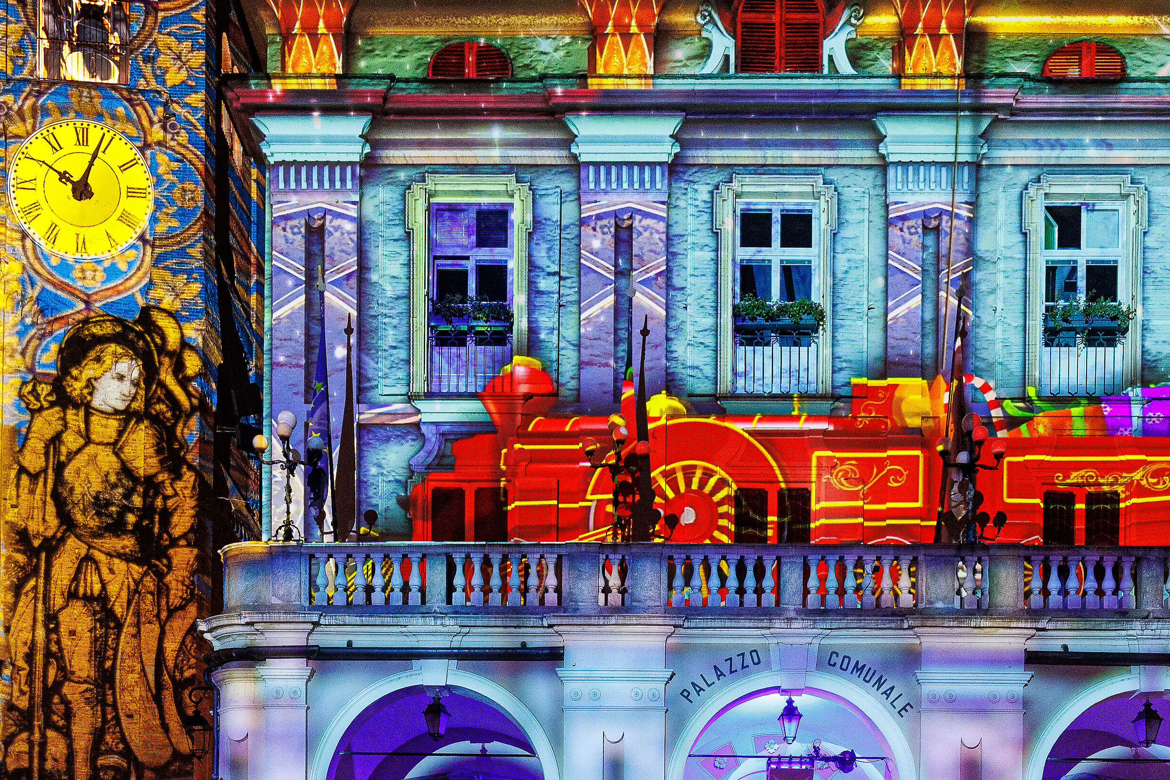 Tra fantasia e realtà - videomapping - Moncalieri (to...