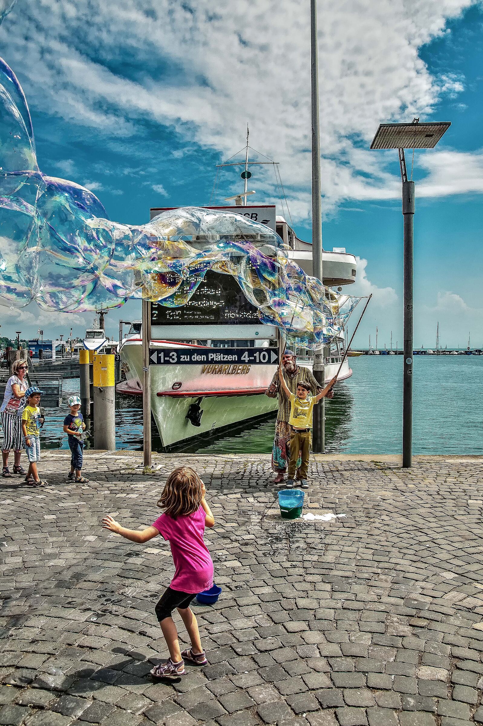 soap bubbles on the lake 2