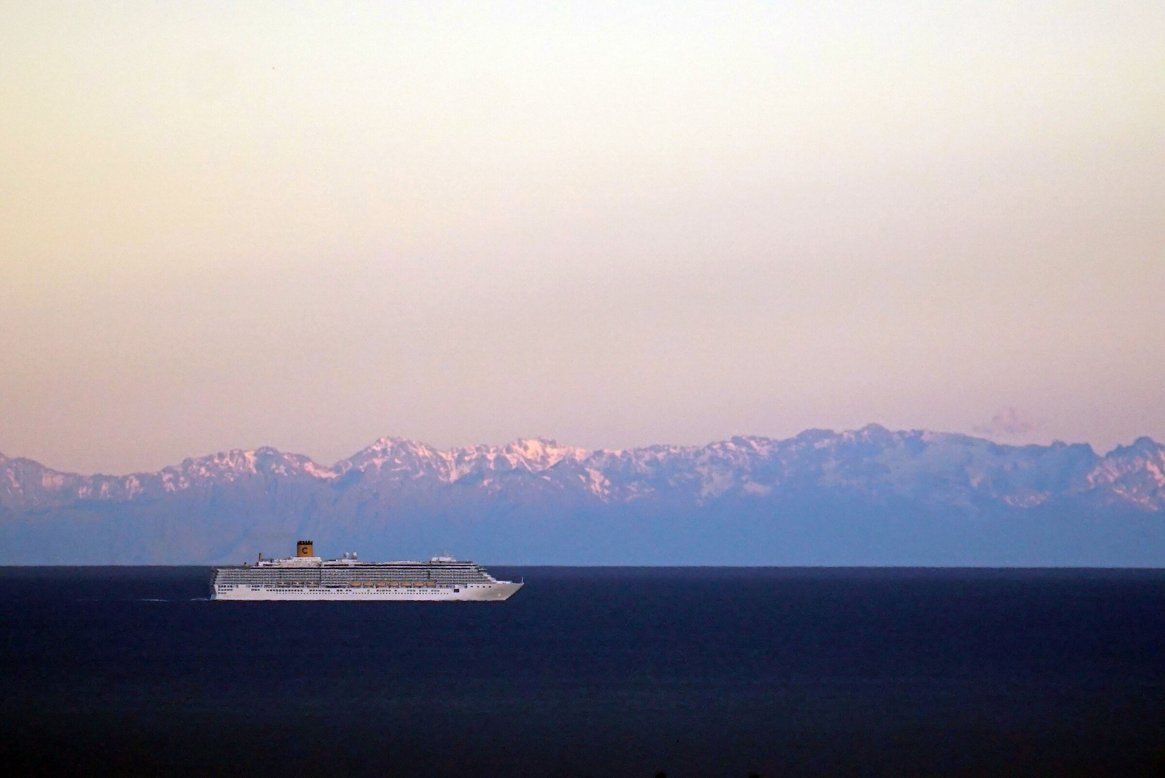 Corsica seen from Sanremo