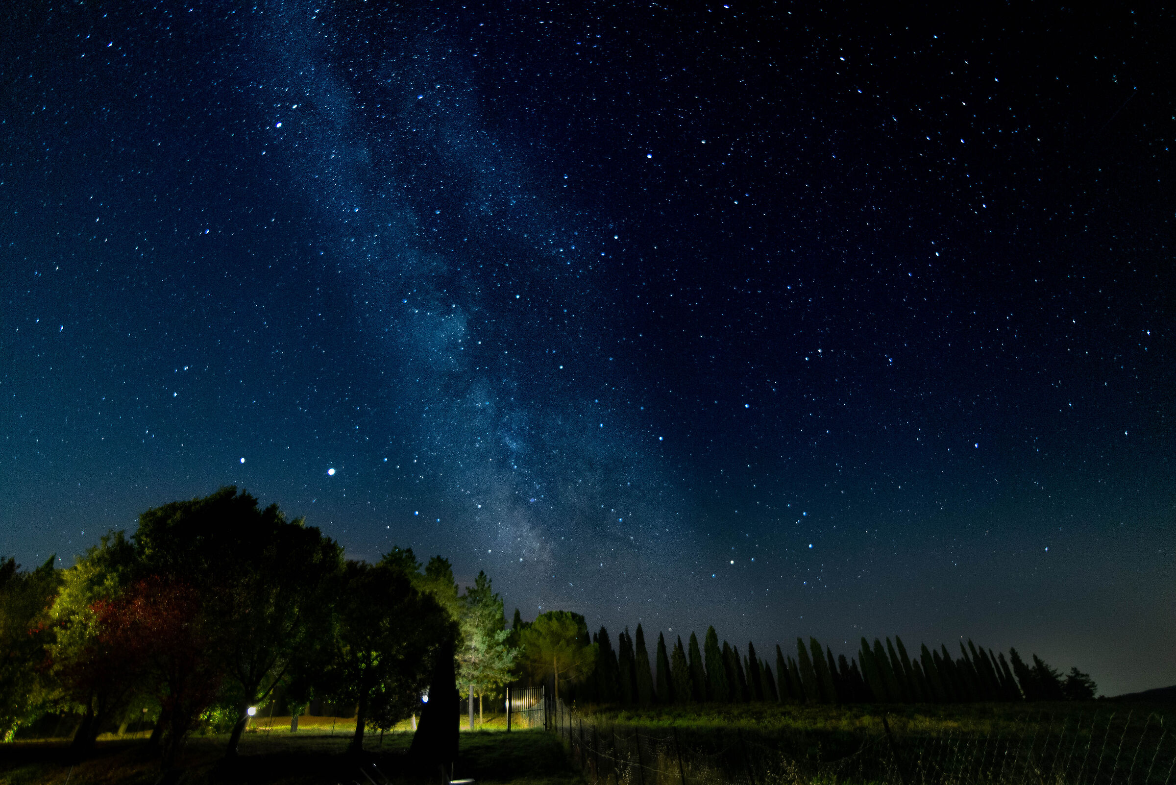 Il cielo di notte su San Quirico
