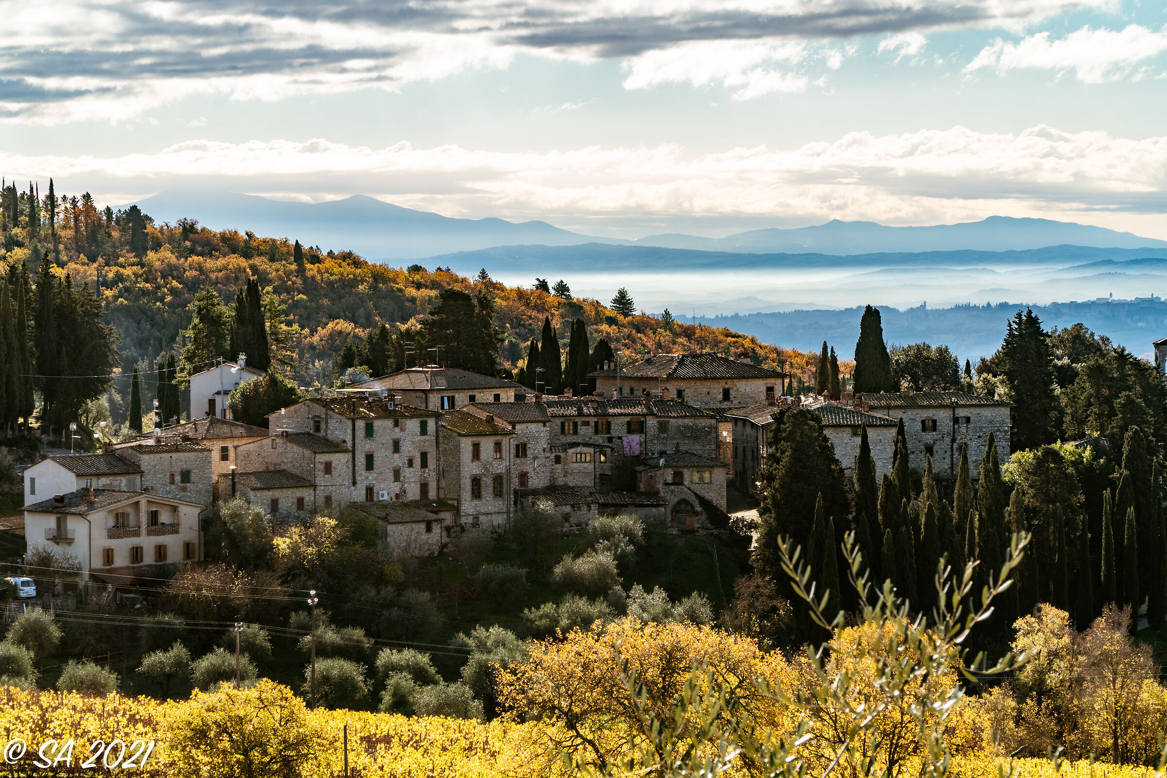 Village in the hills