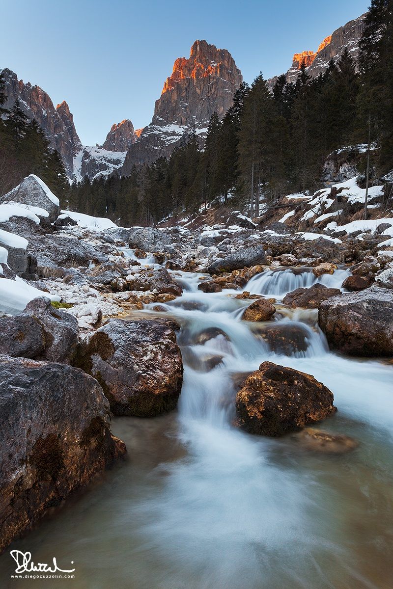 Ultime luci in Val Pradidali