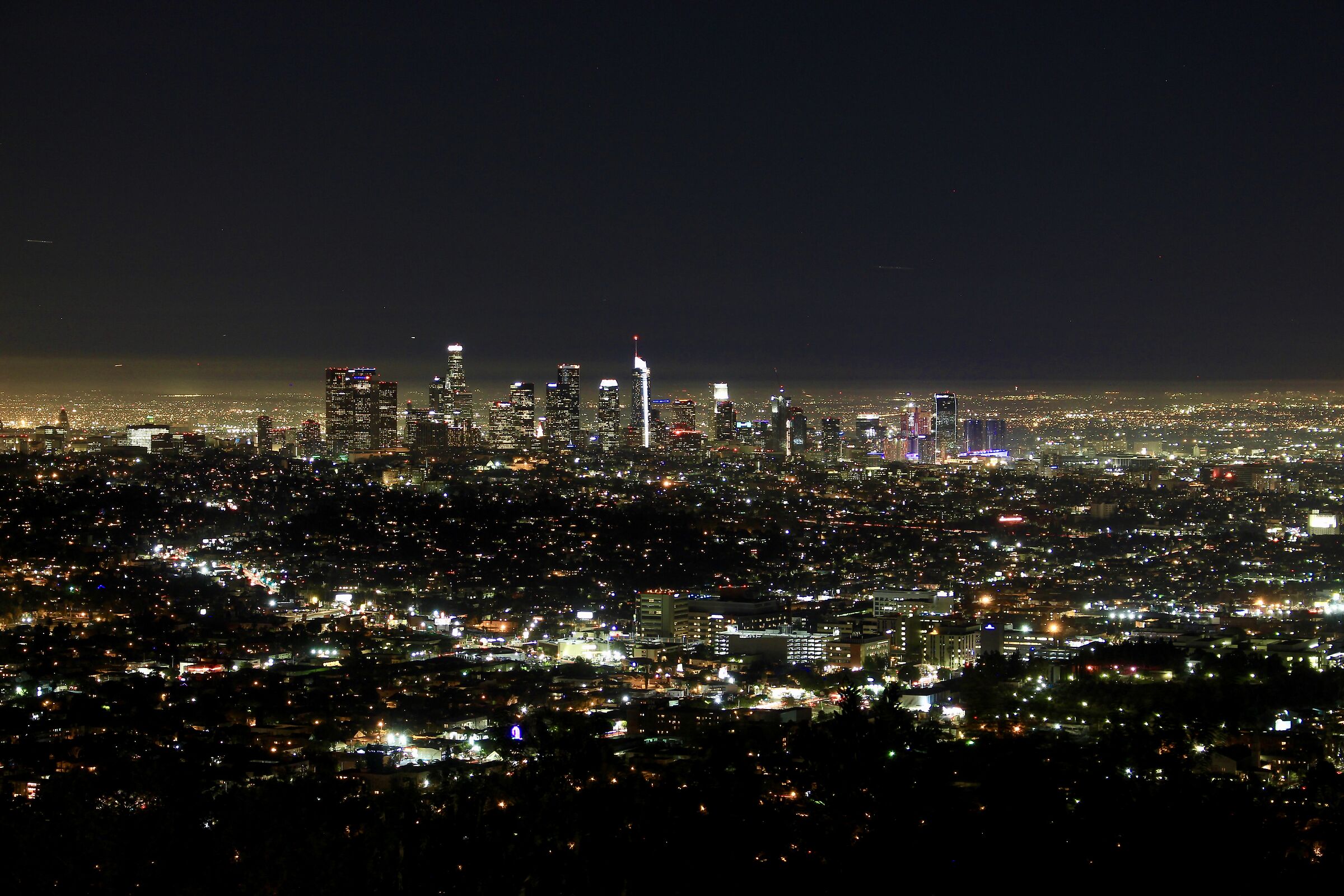 Los Angeles Downtown dall'Osservatorio Griffith