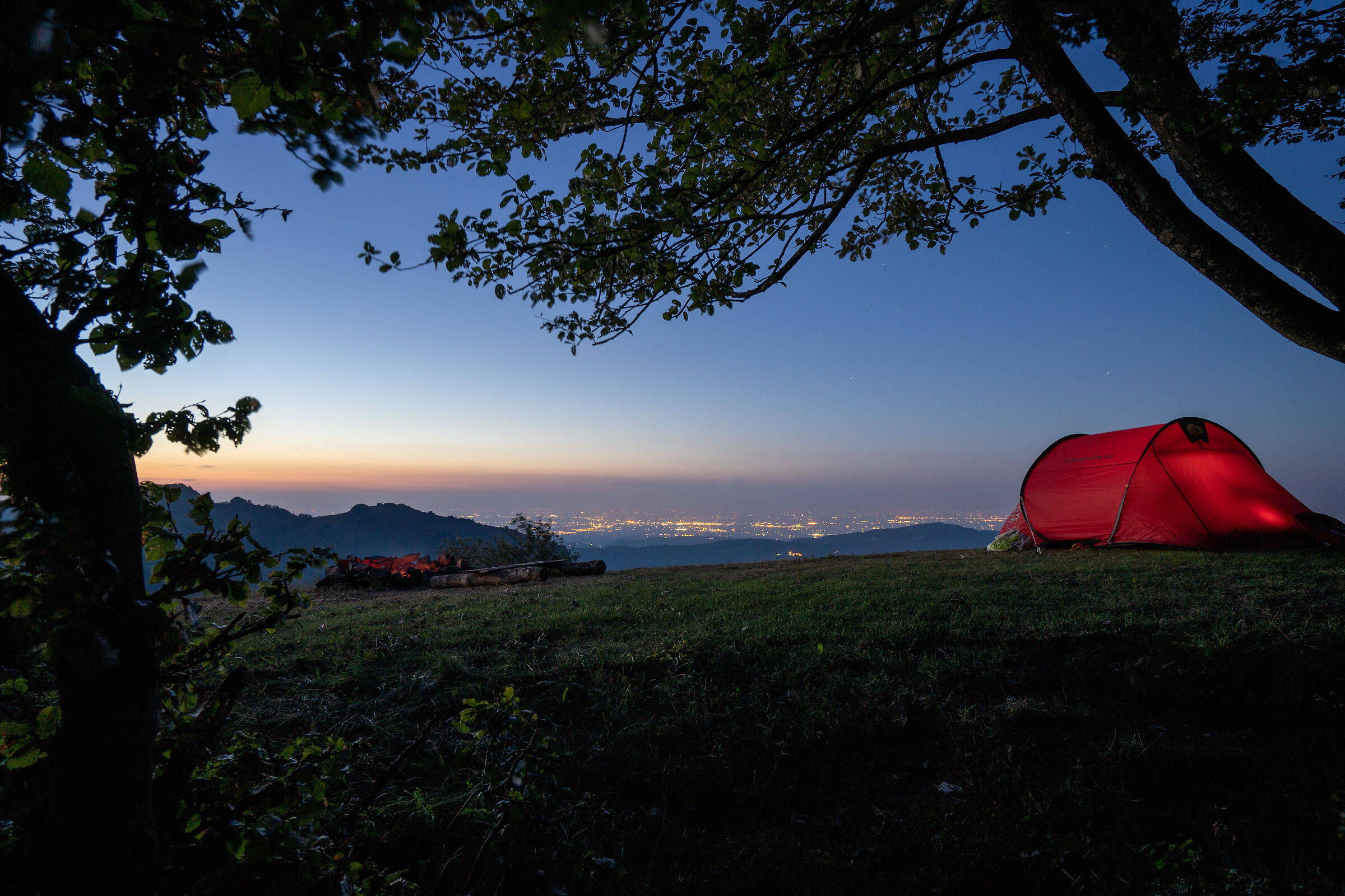 In a tent Emilian Apennines