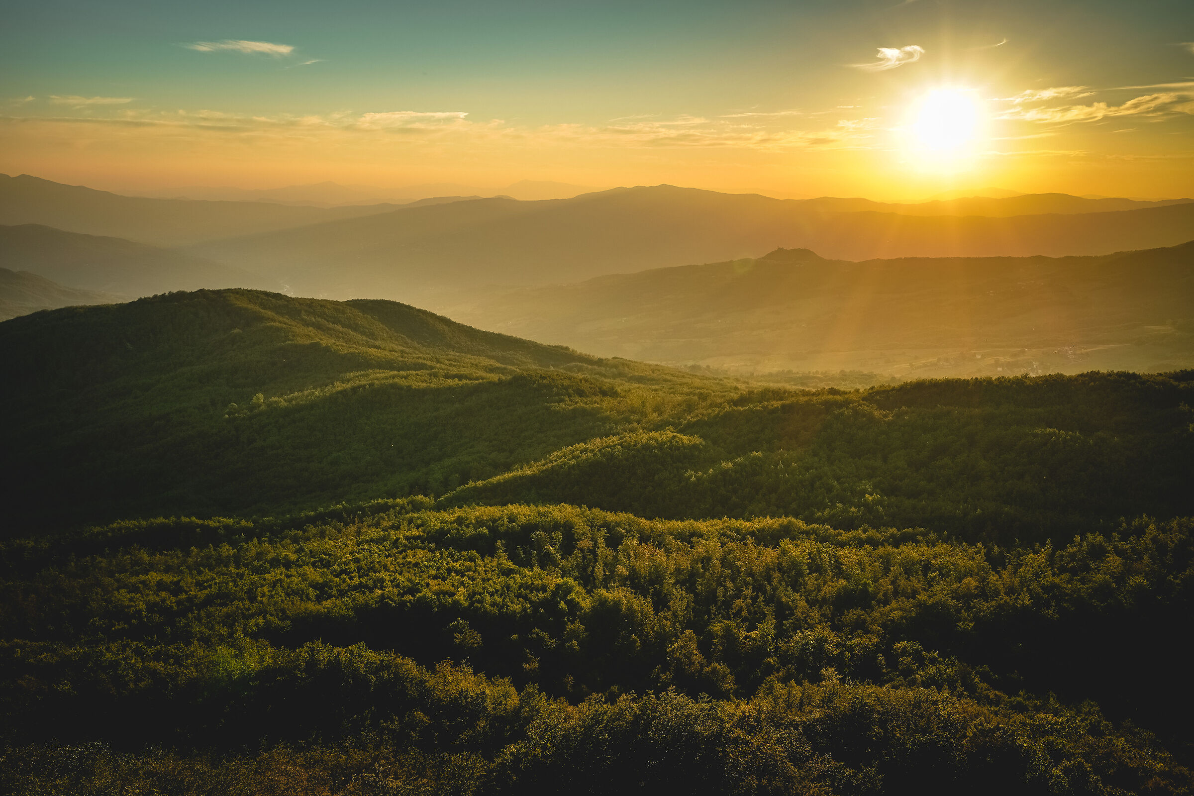 Tramonto dall' appennino emiliano