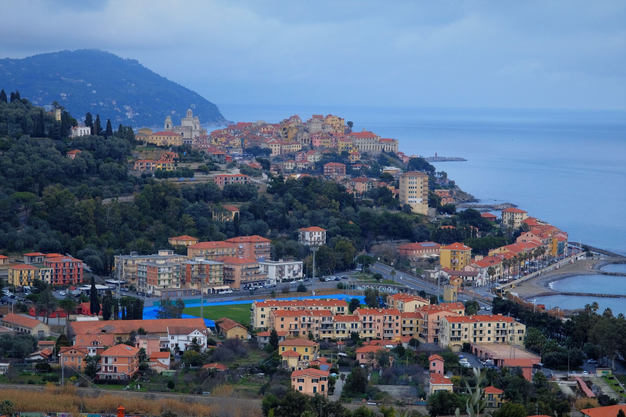 Porto Maurizio from the first hill of Poggi