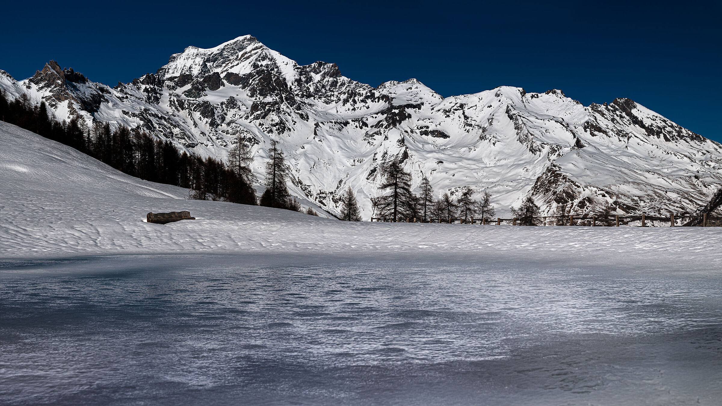 Grand Combin and Lake Champillon