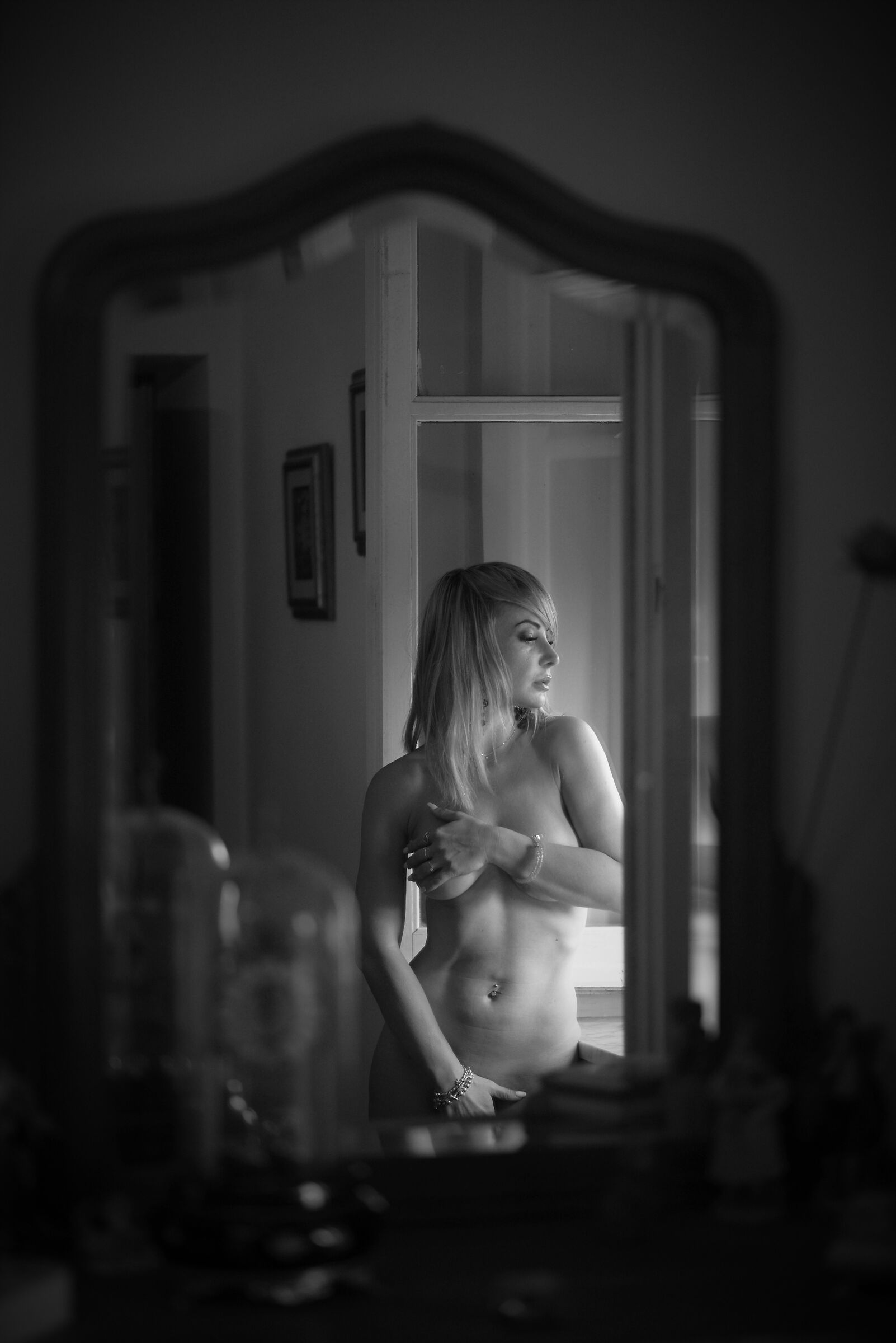 the mirror