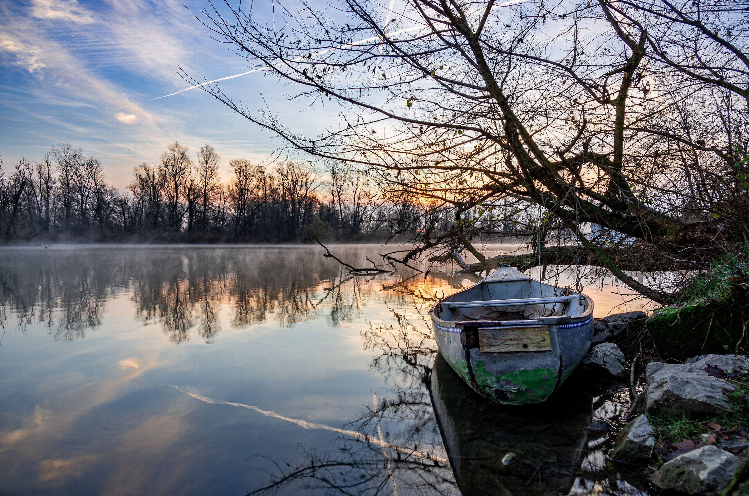 Alba Sull'Adda presso presa Canale Vacchelli