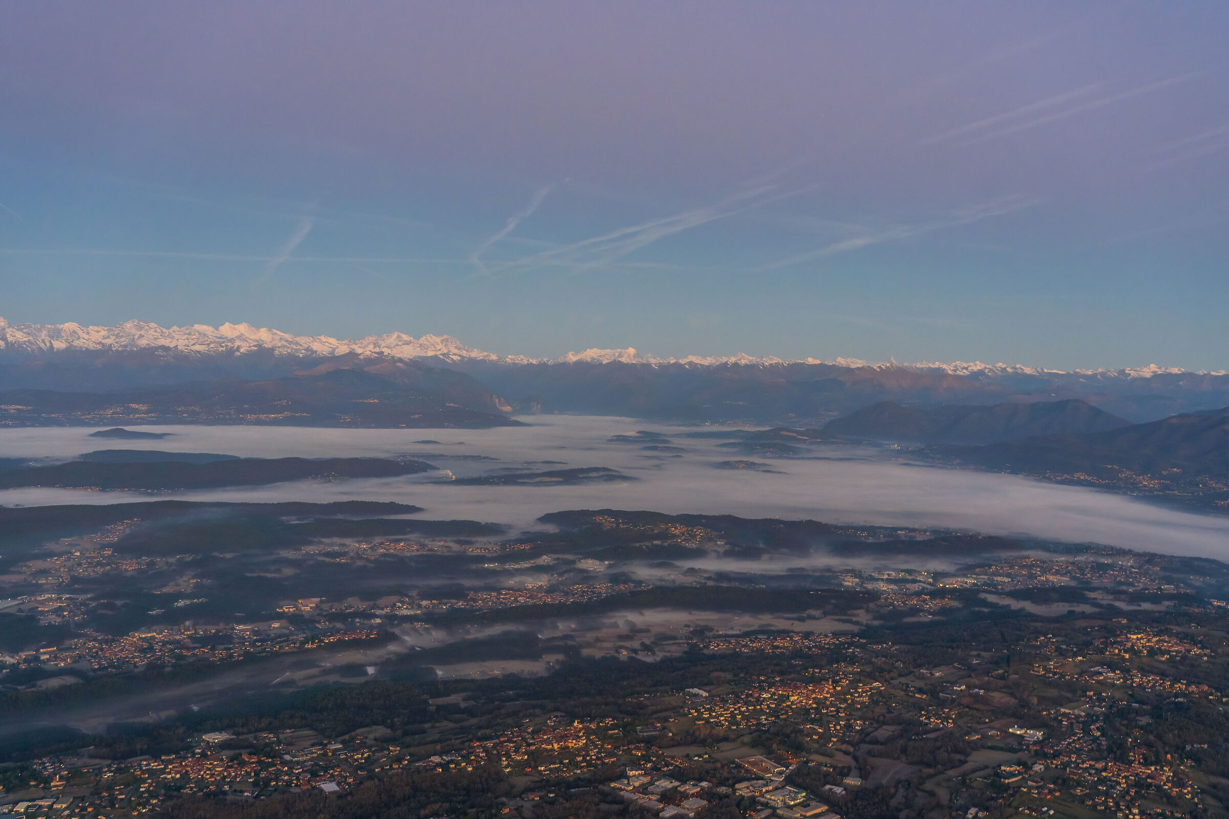 Nebbia sulla Pianura Padana