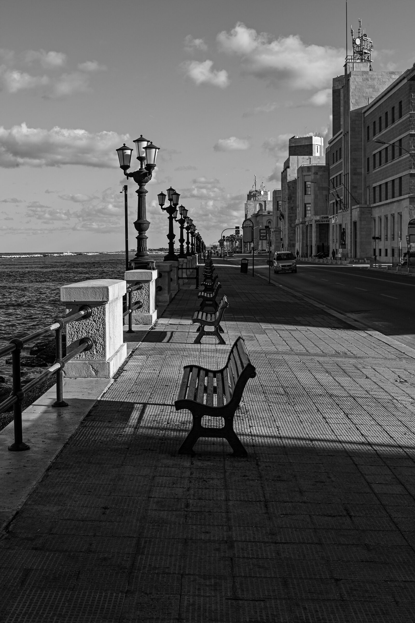 Cuts of light on the waterfront