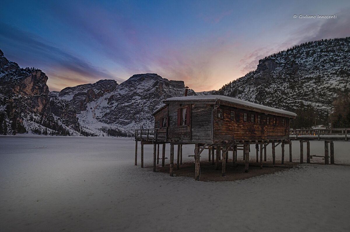 it's evening in Braies
