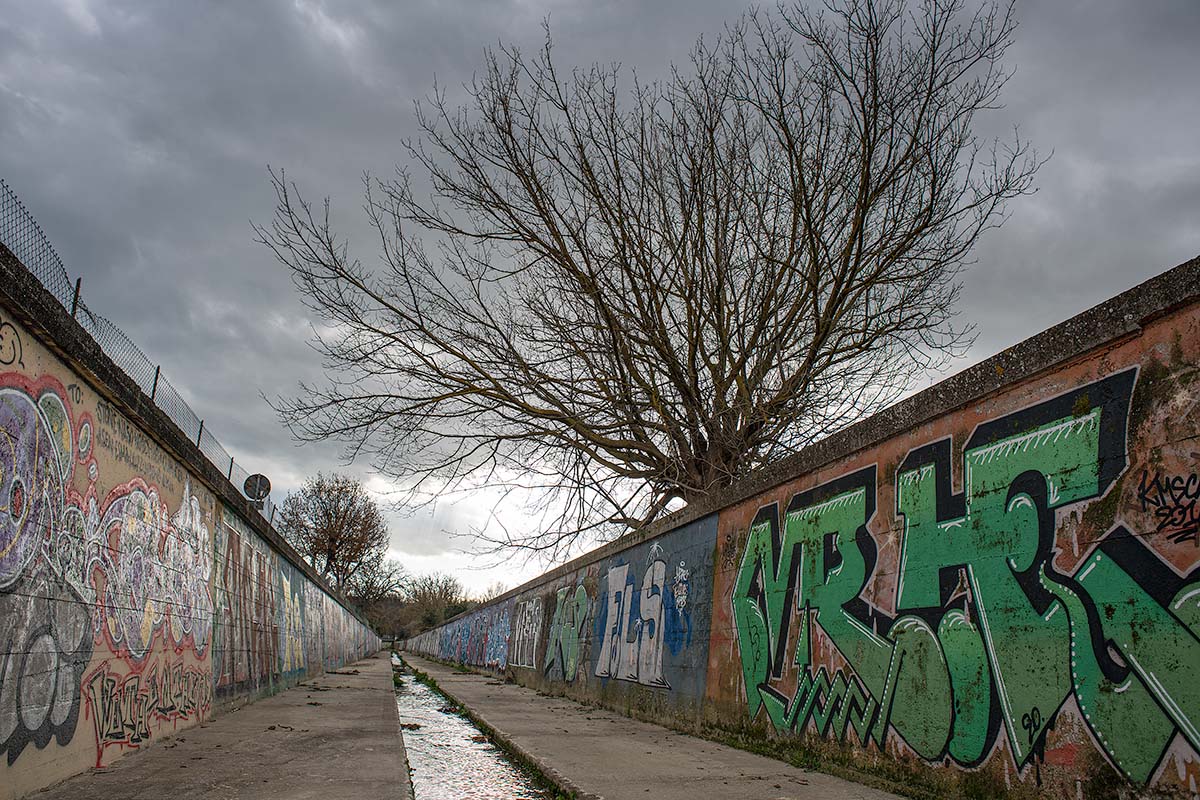 Murales con ottica vintage