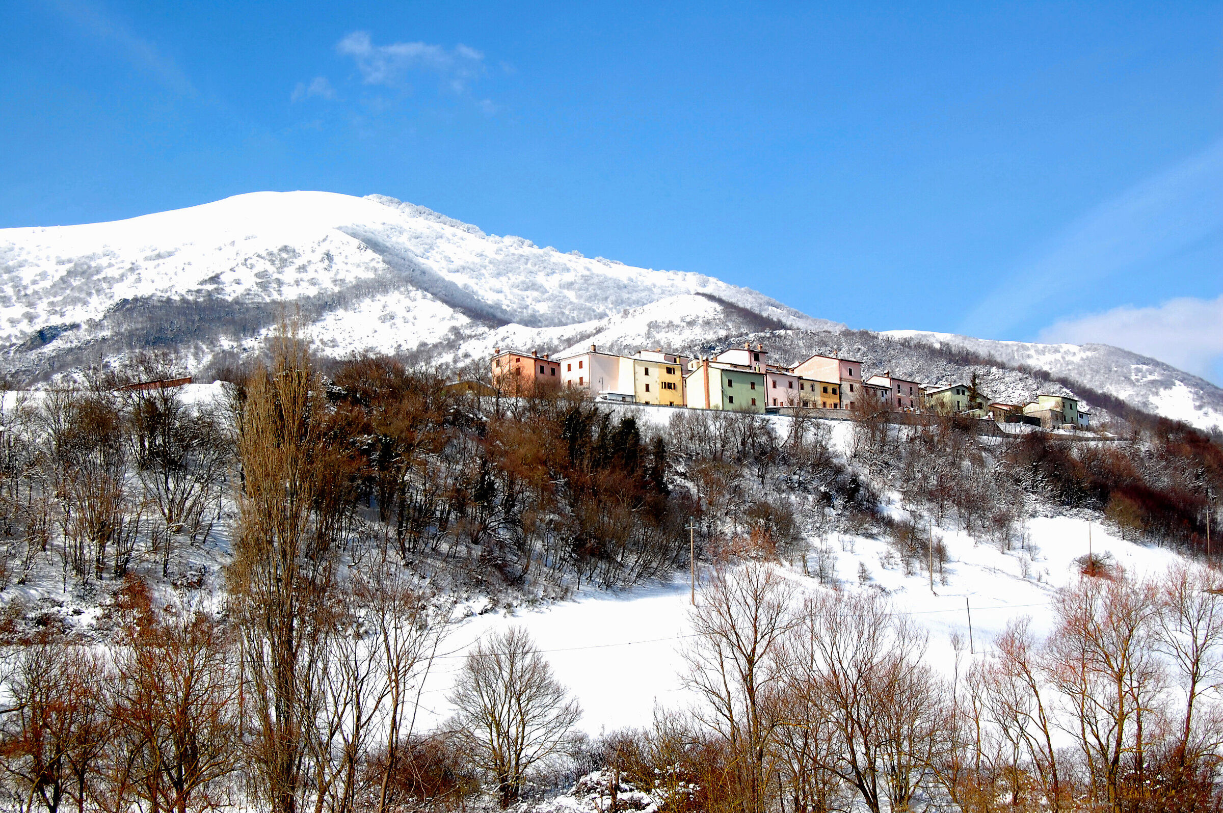 Belvedere of Campodonico (Ancona): the first snow
