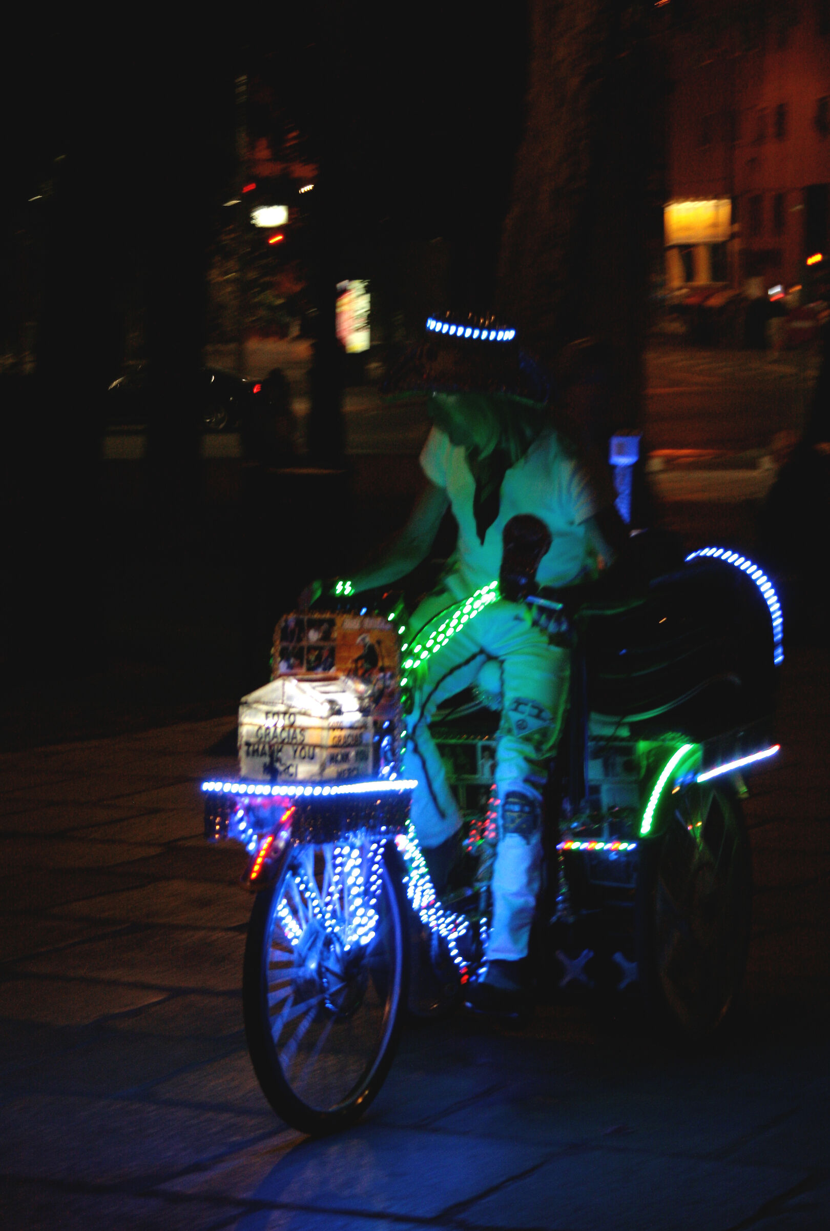 Madrid A bike in the night