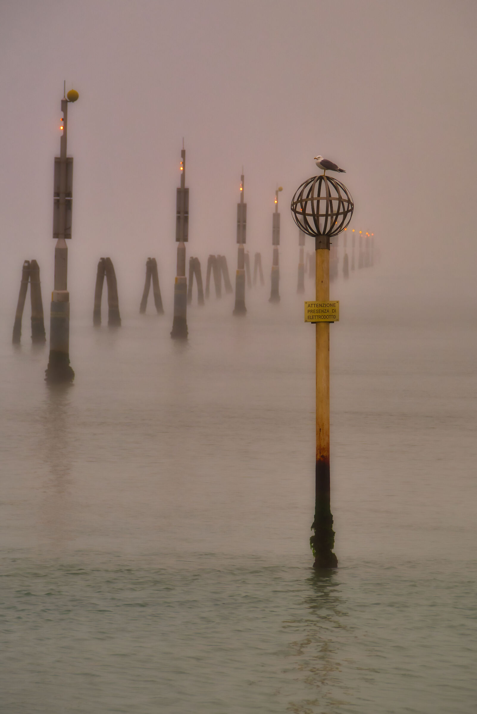 Fog in the lagoon , Fusina (Ve)