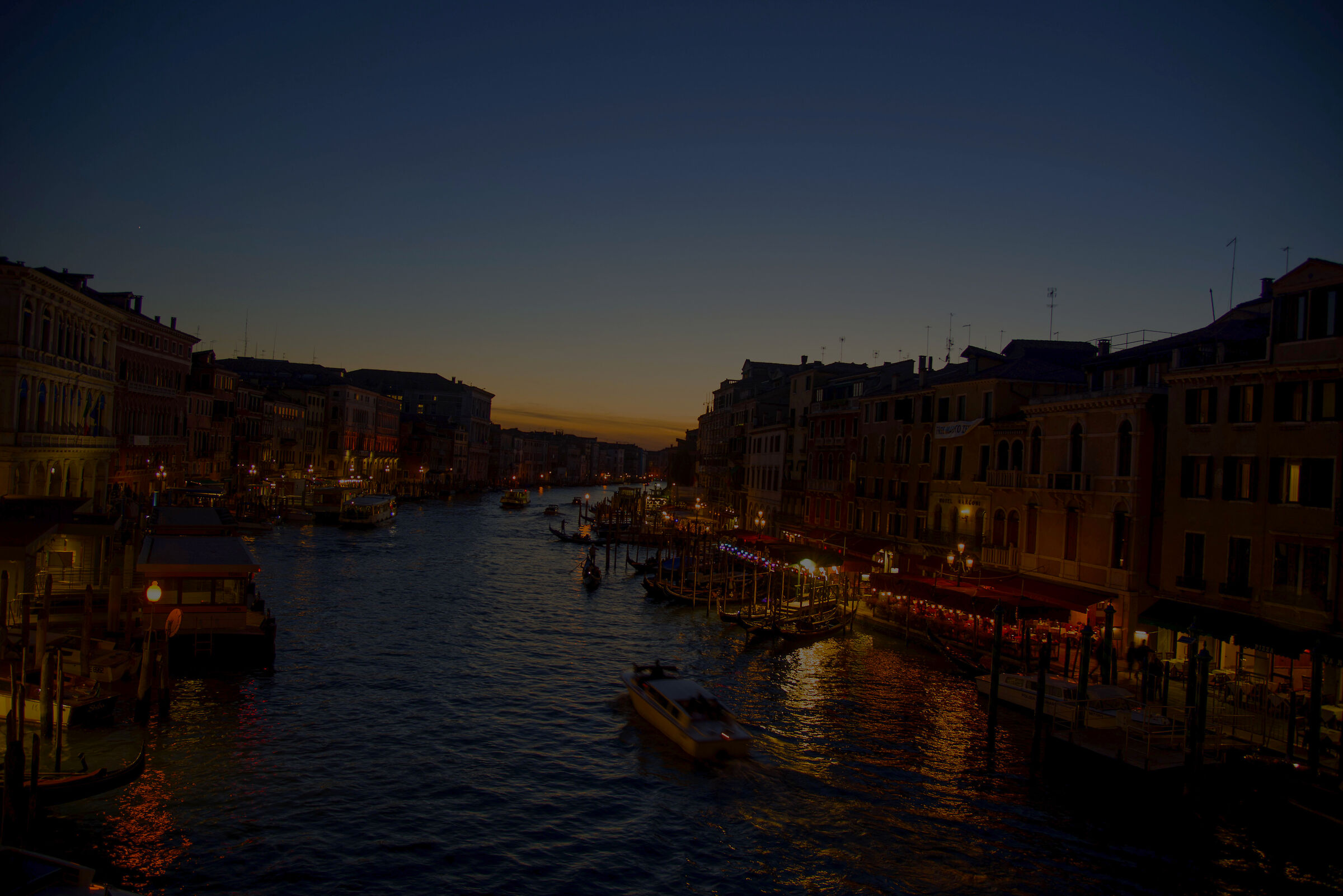 Venice View from the Rialto Bridge at night