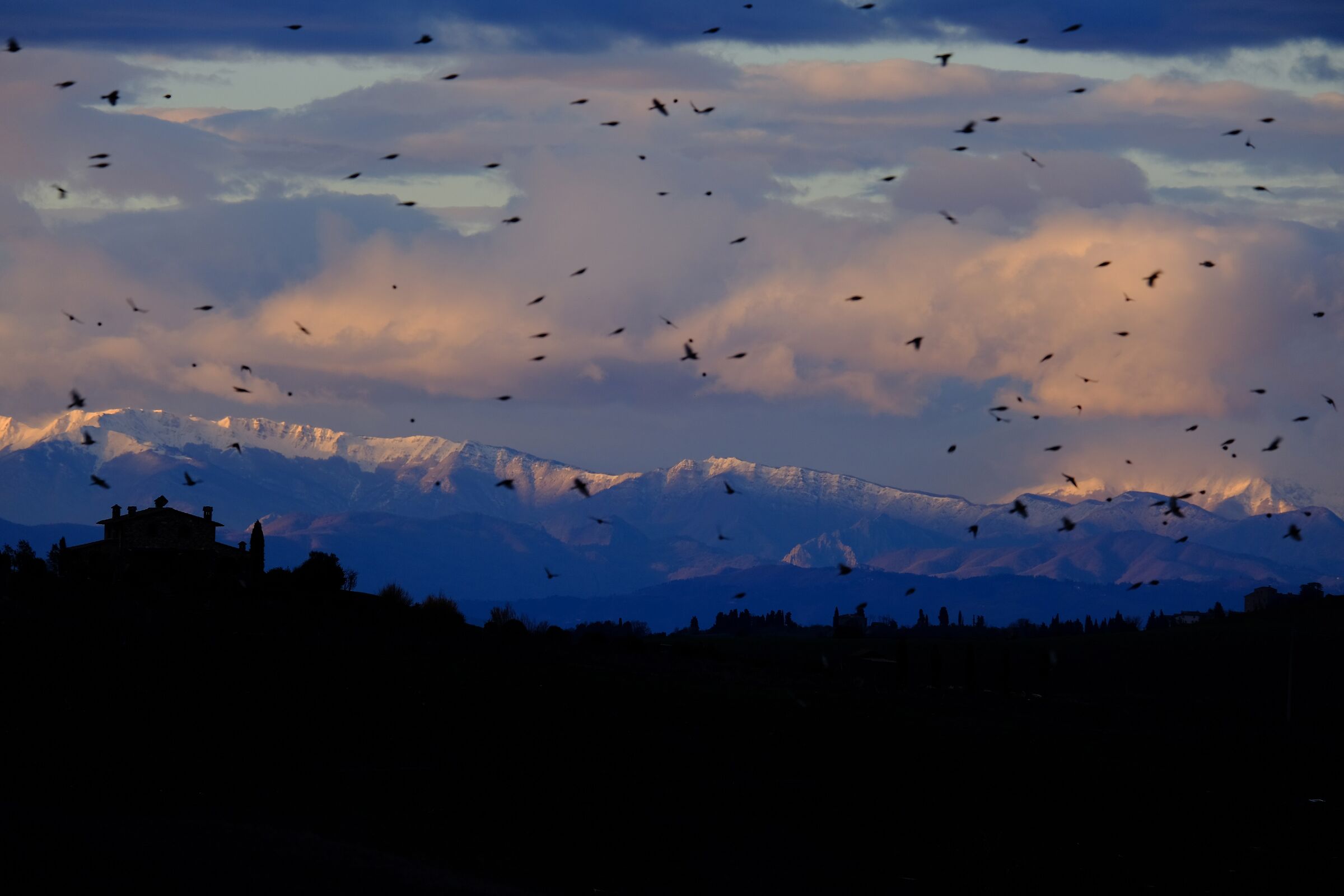 Sunset over the Apennines