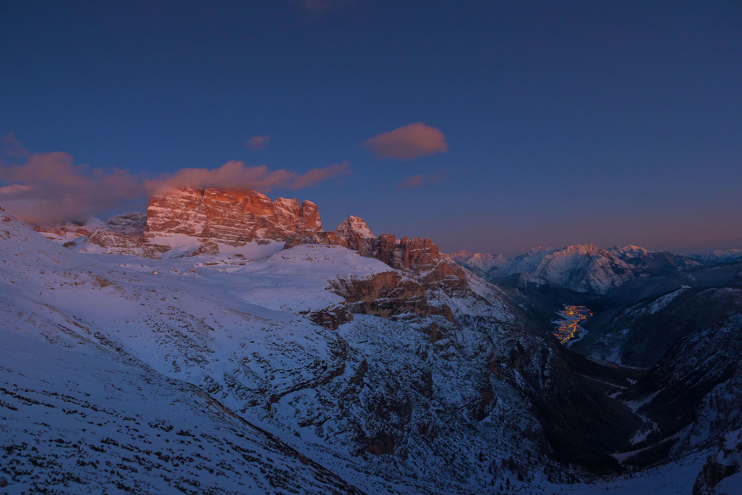 Sunset from the Auronzo refuge