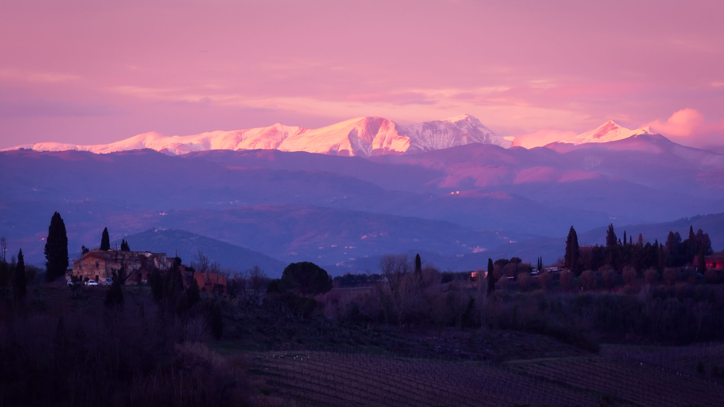 Appennino al tramonto