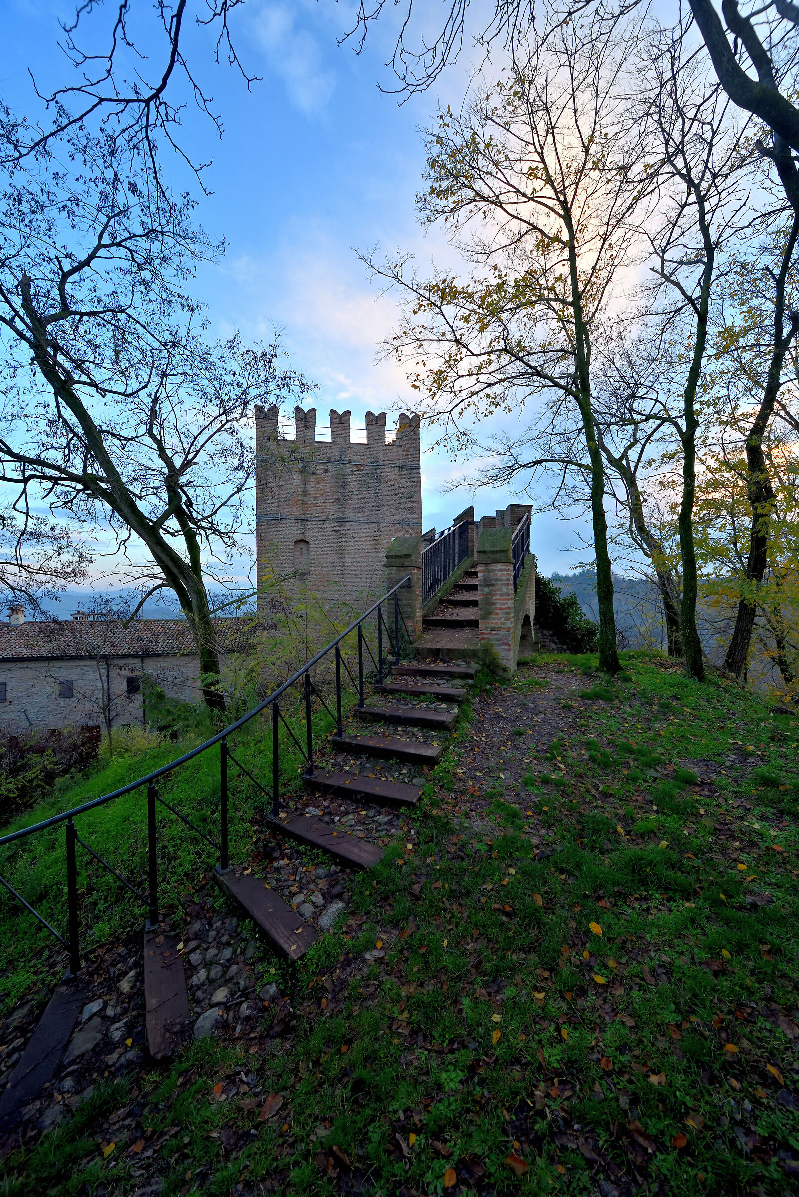 Up the ancient stairs