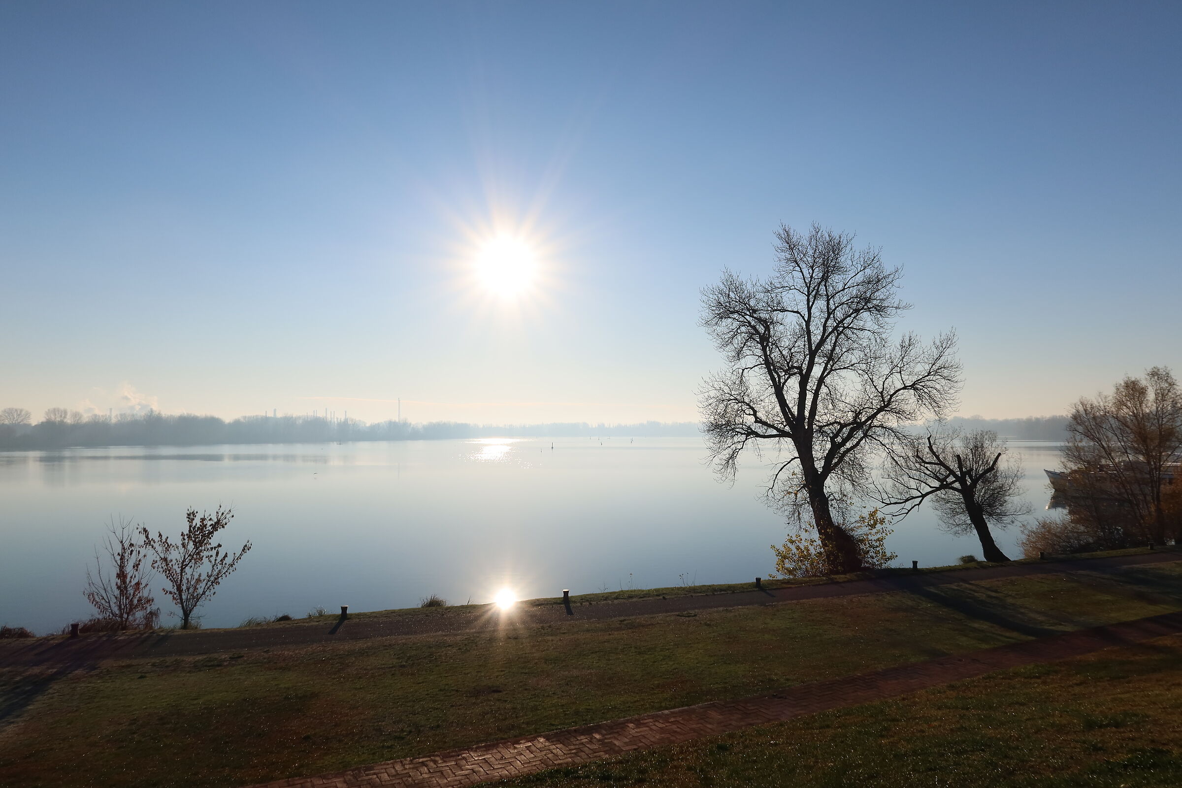sunrise over Mantua with sun + o - all azimuth