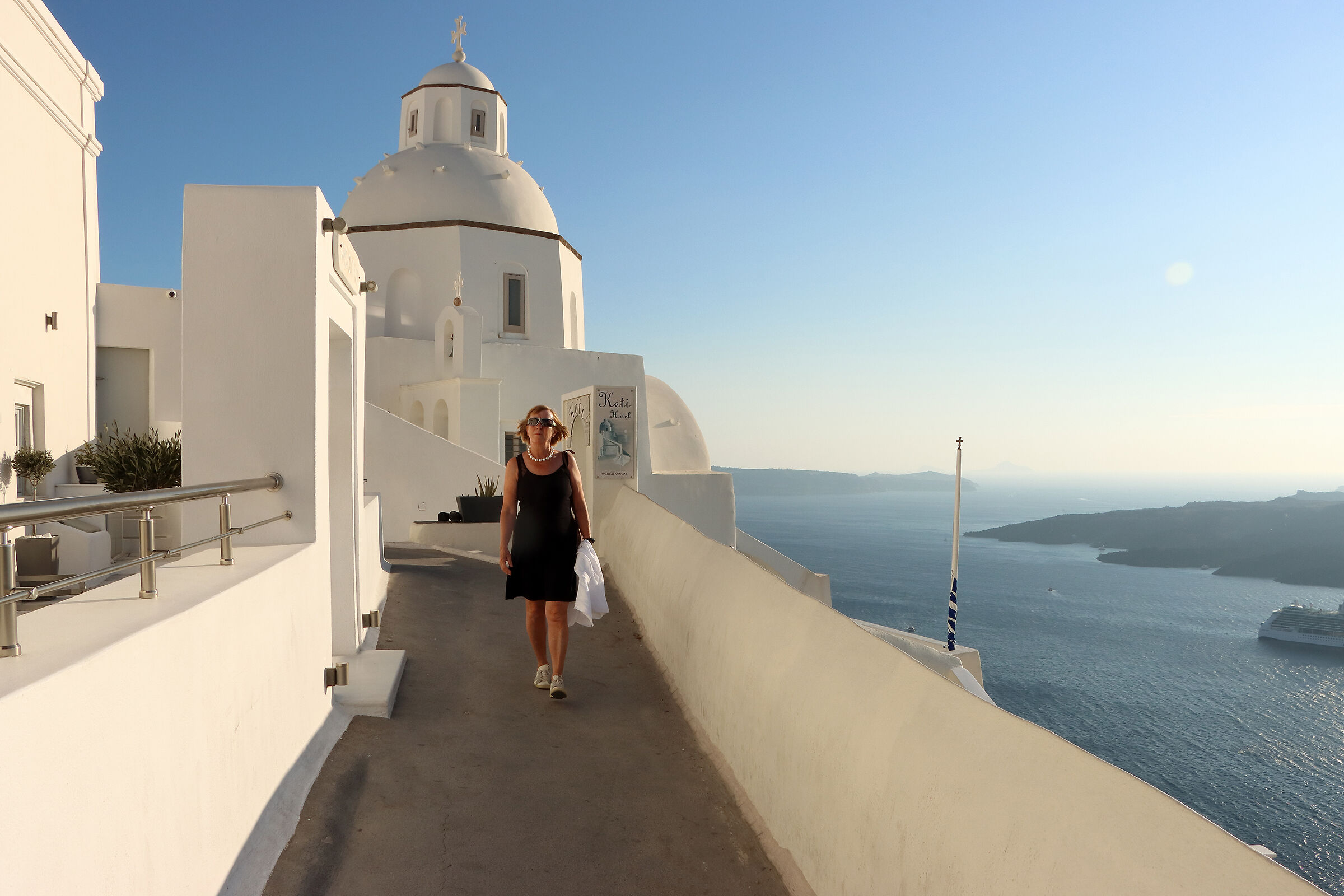 among the white of Santorini