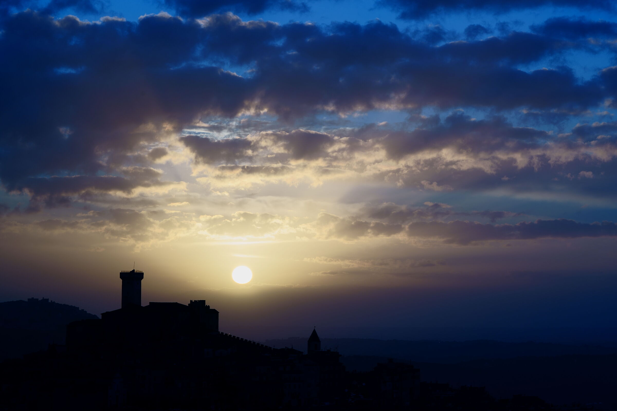 tramonto su Palombara Sabina