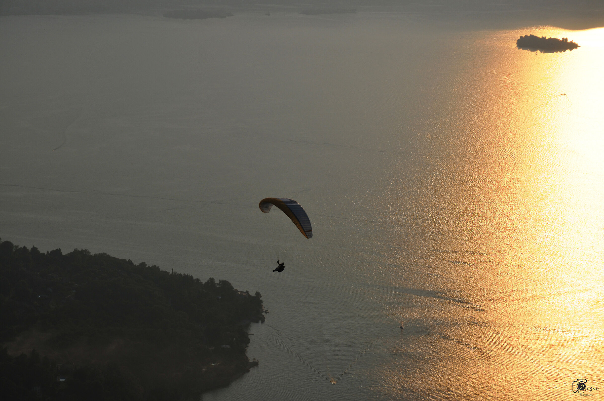 Flying over Lake Maggiore